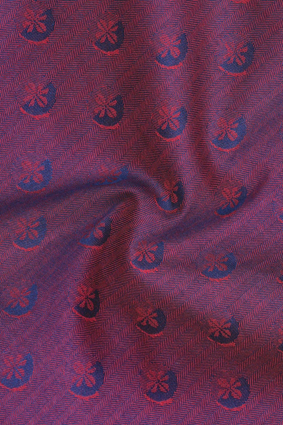 Imperial-Cannon Purple Jacquard Textured Premium Cotton Semisemi-formal Shirt