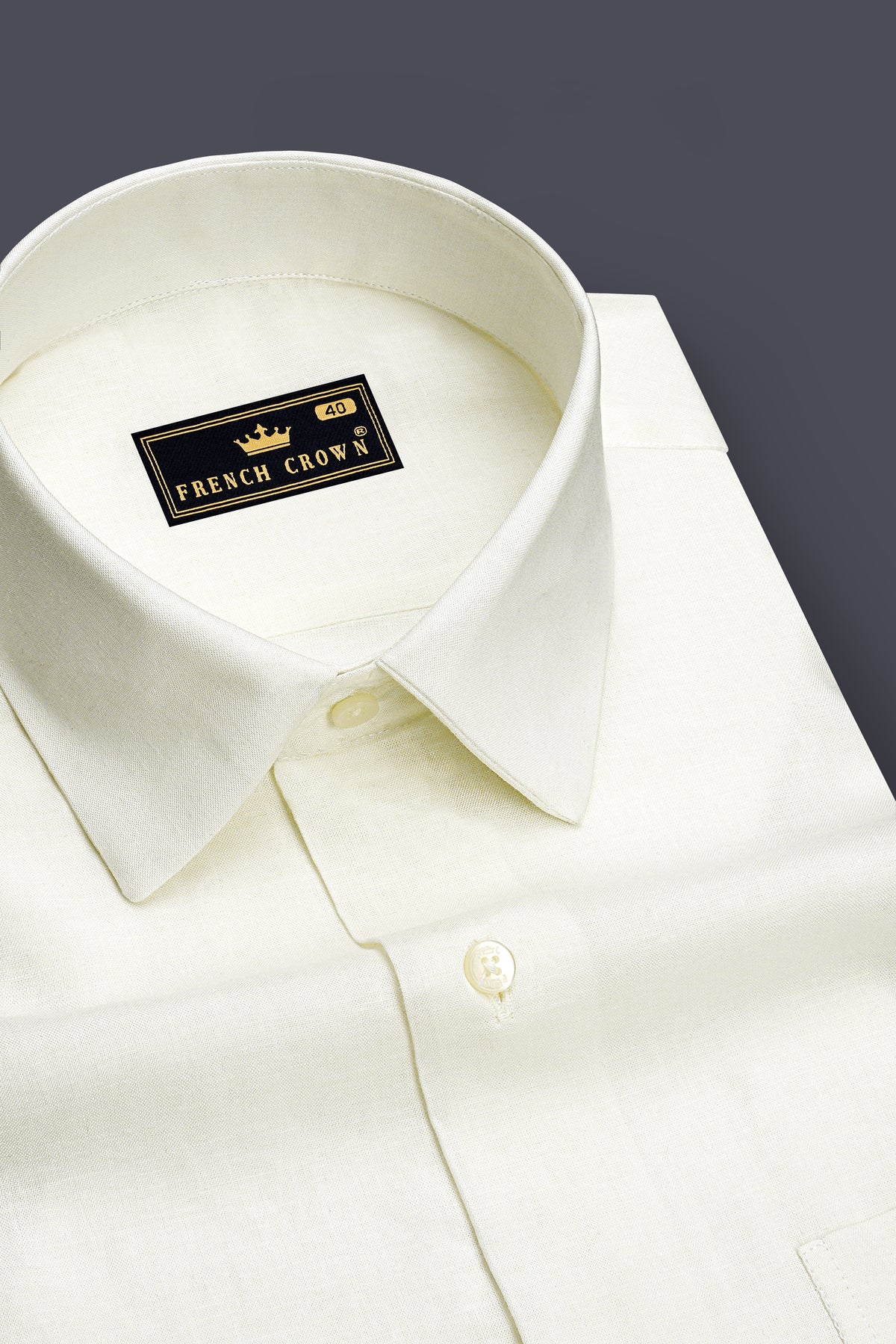 Alba-Off White Luxurious Linen Dress Shirt