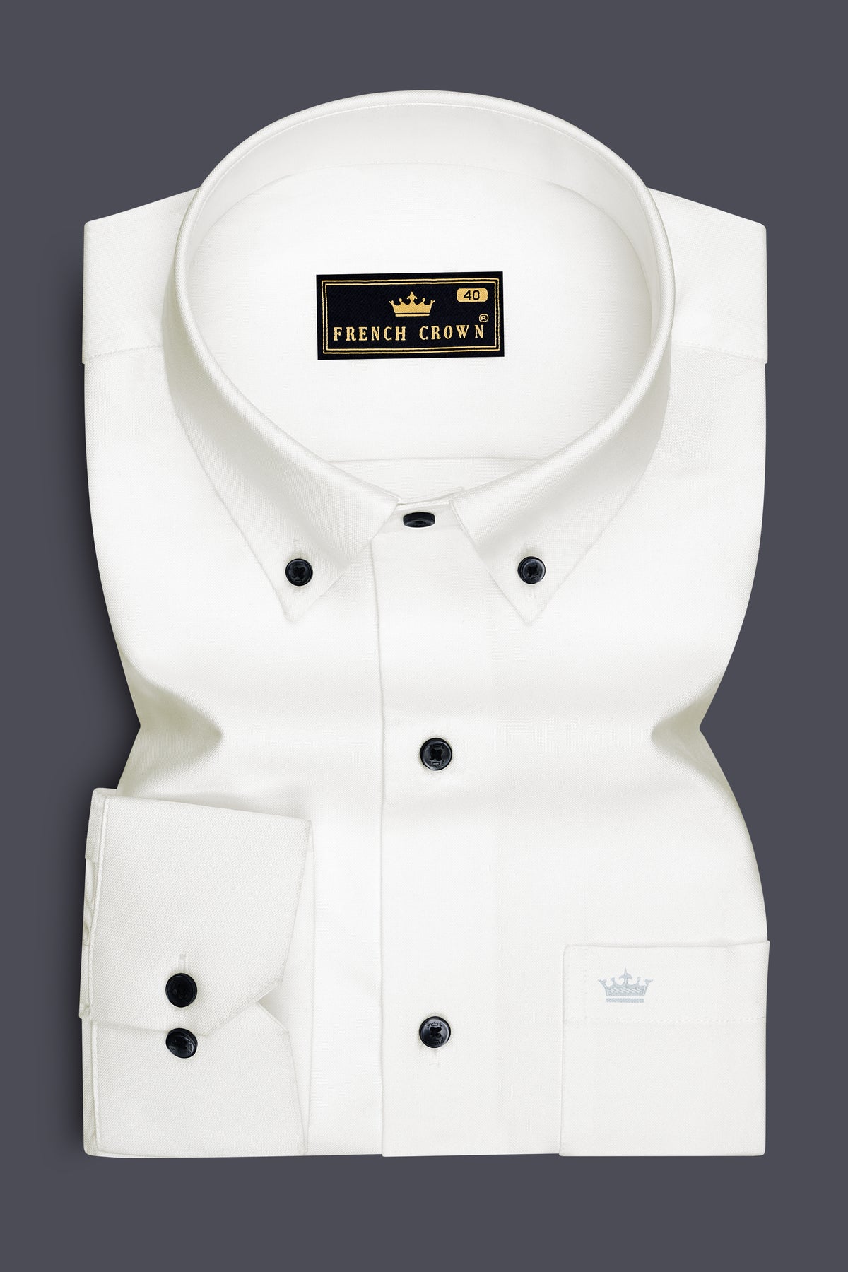 Eclat-Bright White Oxford Premium Cotton Button Down Dress Shirt