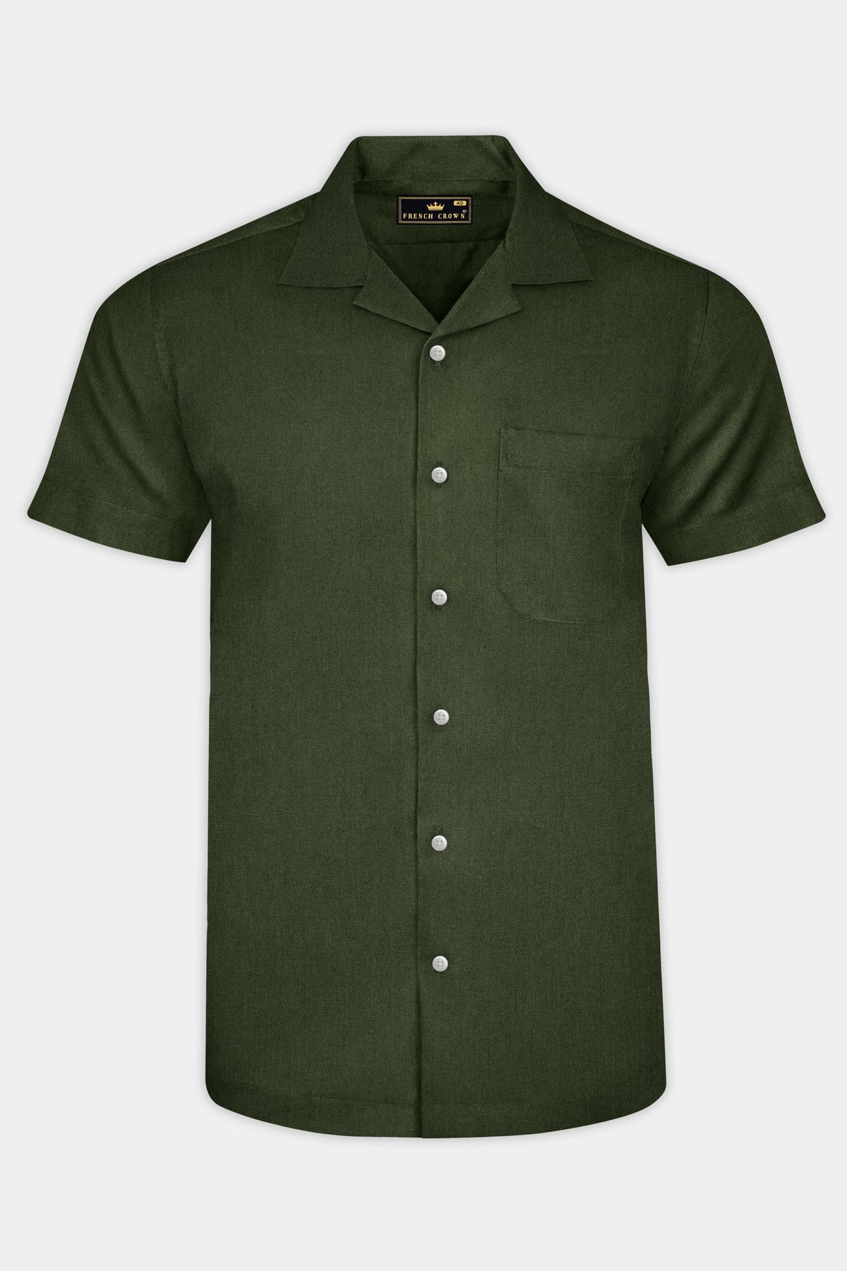 Sylvara-Merlin Green Premium Giza Cotton Cut Away Dress Shirt