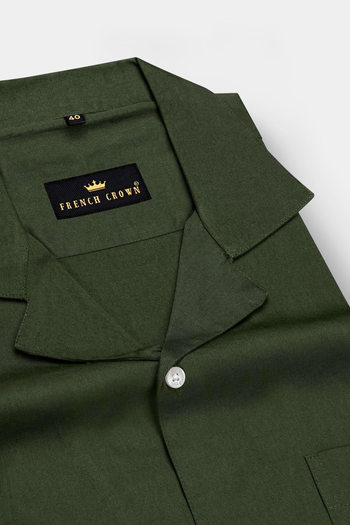Sylvara-Merlin Green Premium Giza Cotton Cut Away Dress Shirt