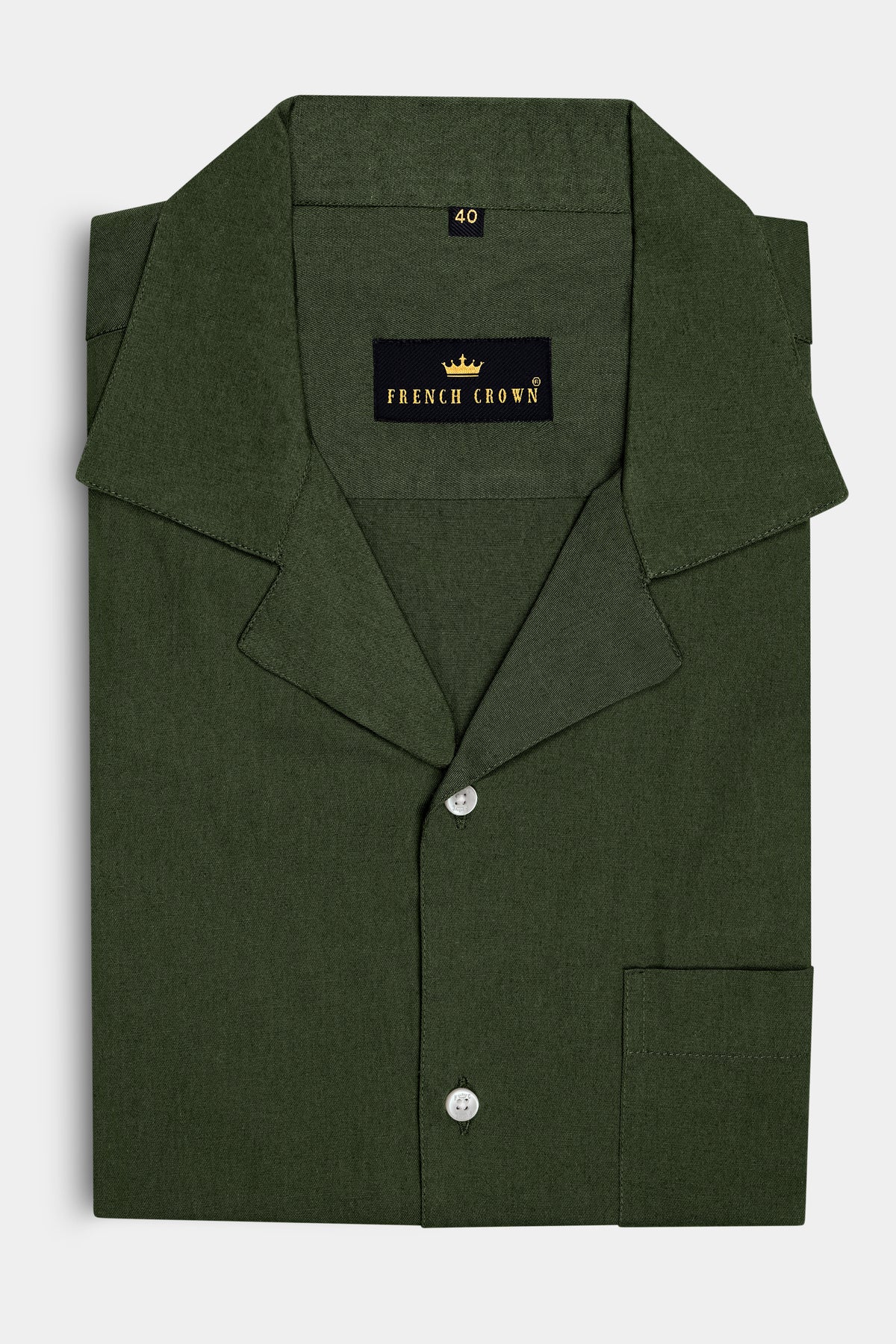Sylvara-Merlin Green Premium Giza Cotton Cut Away Dress Shirt
