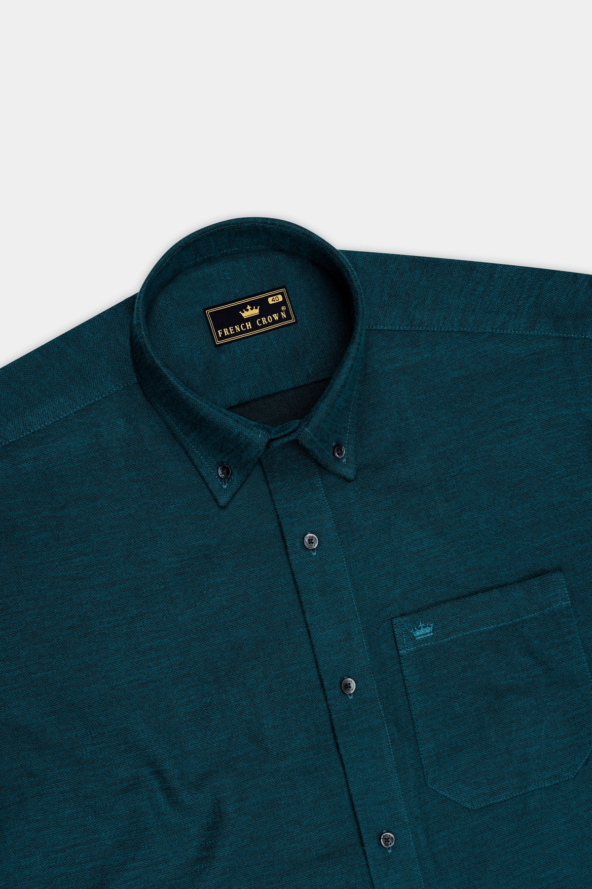 Briar-Myrtly Green Flannel Premium Cotton Button Down Dress Shirt