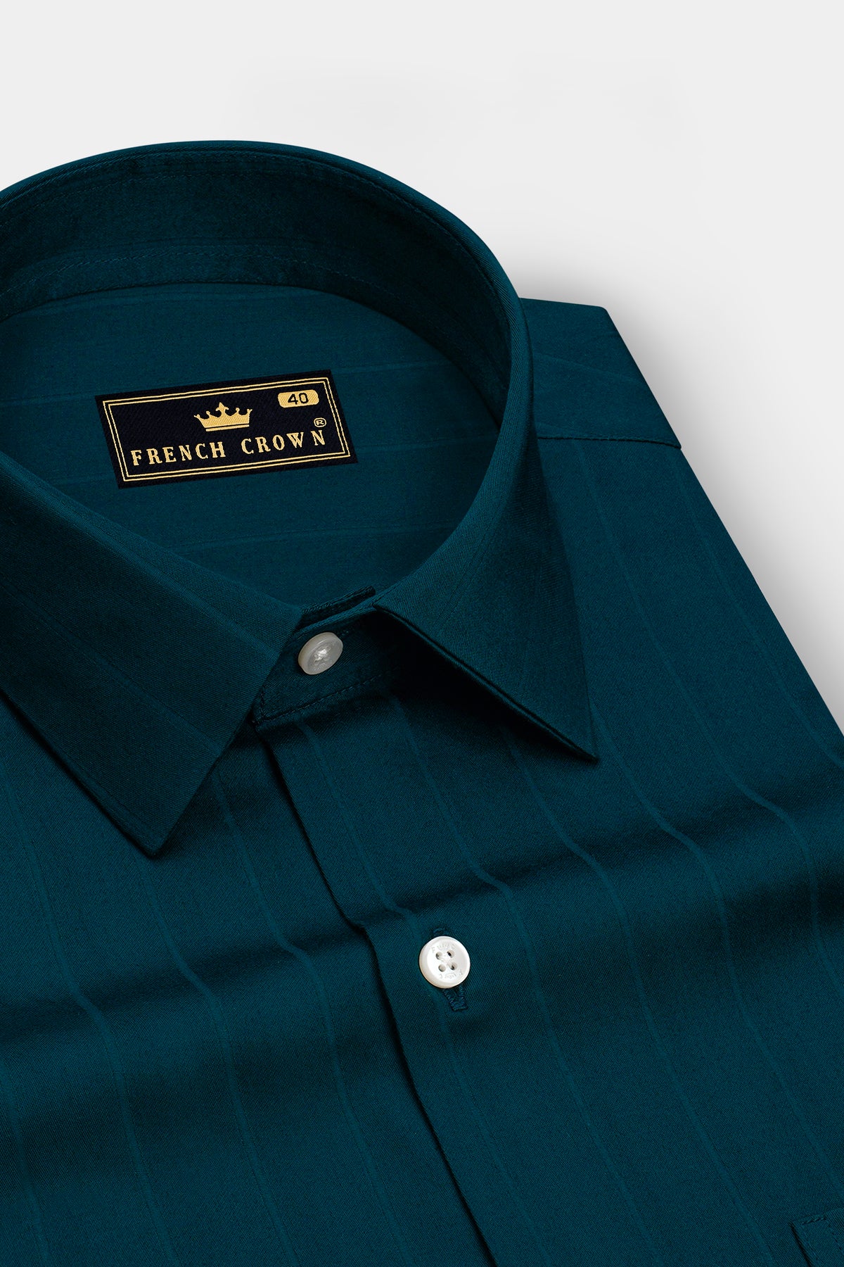 Bristol-Burnham Blue Dobby Striped Premium Giza Cotton Dress Shirt