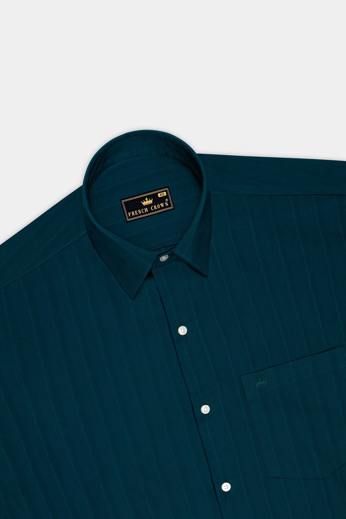 Bristol-Burnham Blue Dobby Striped Premium Giza Cotton Dress Shirt