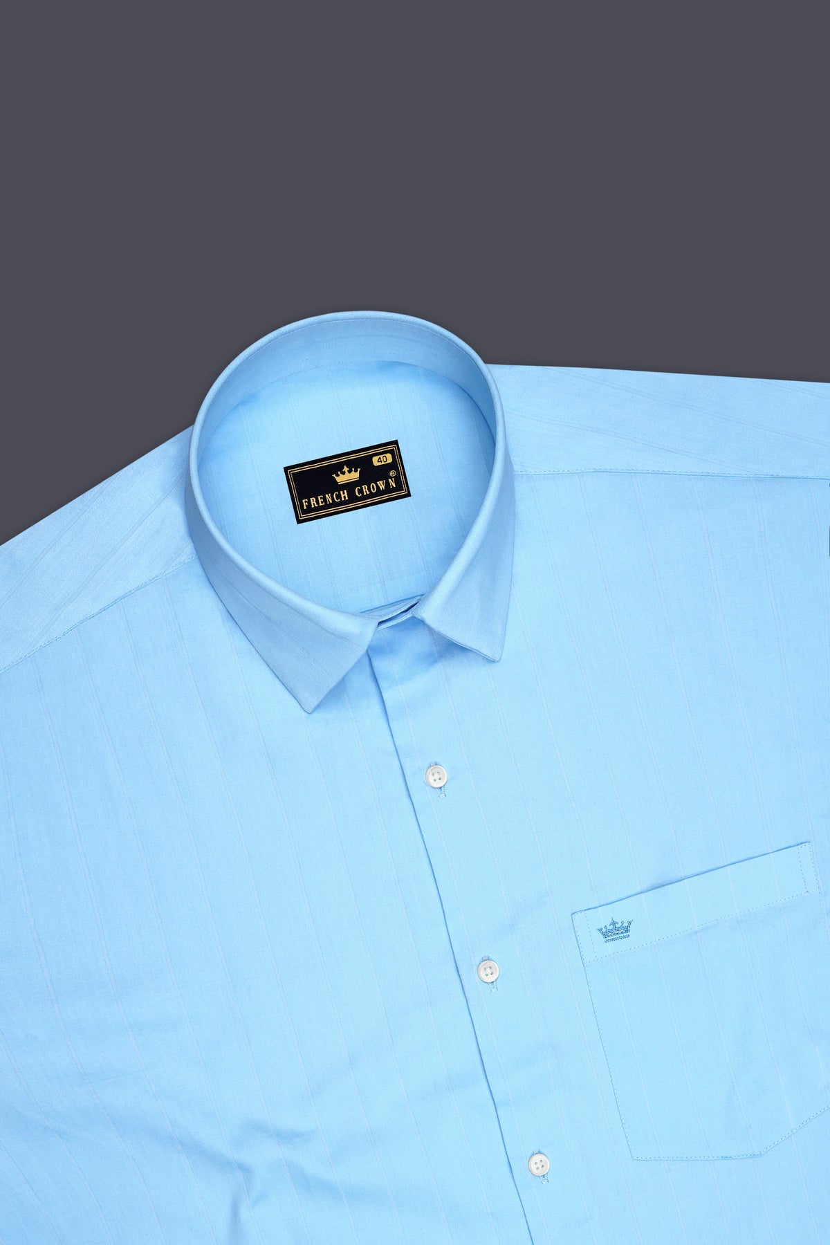 Mariner-Anakiwa Blue Dobby Striped Premium Giza Cotton Dress Shirt