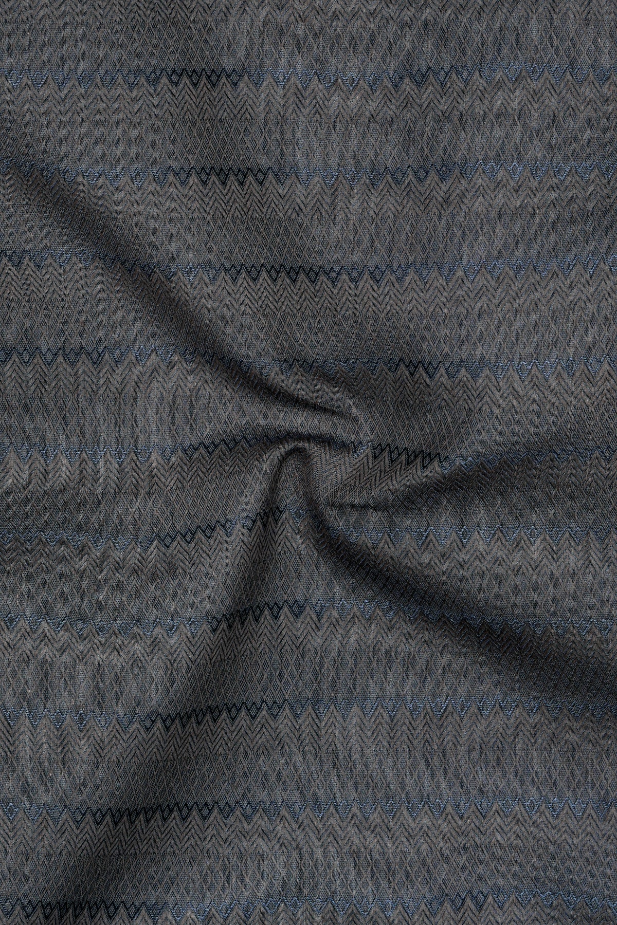 Velaris-Iridium Gray Jacquard Textured Premium Cotton Dress Shirt