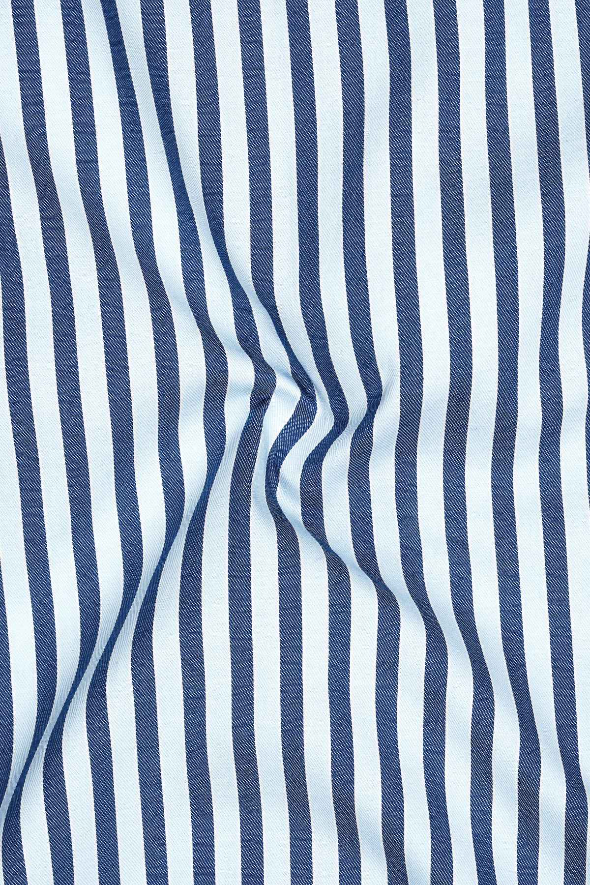 Dapper-Chambray Blue And Regent Gray Twill Candy Stripes Premium Cotton Dress Shirt
