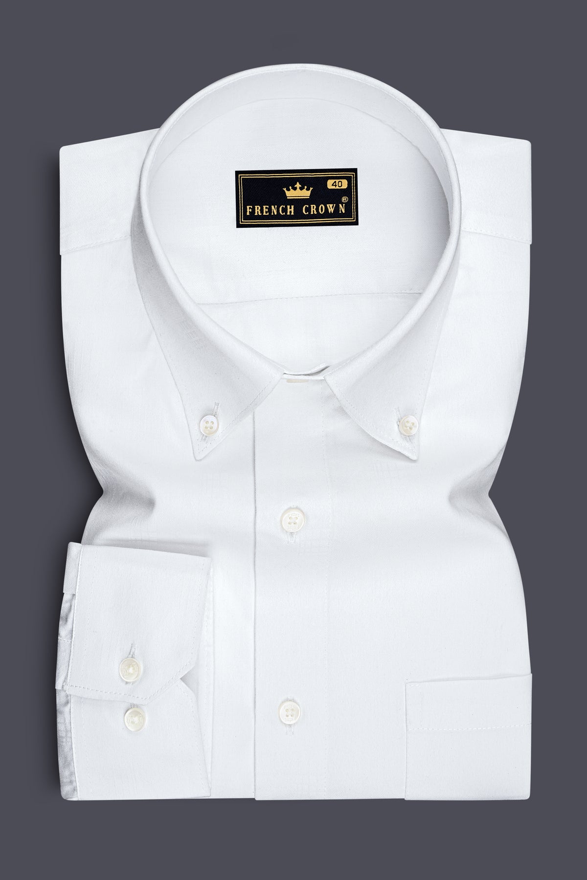 Opaline-Bright White Jacquard Windowpane Textured Premium Cotton Button Down Dress Shirt