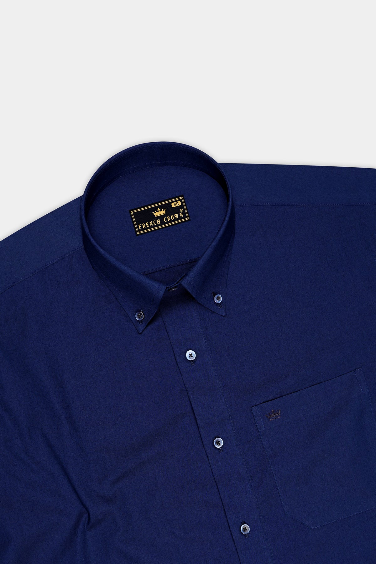 Nautica-Downriver Blue Oxford Textured Premium Cotton Button Down Dress Shirt