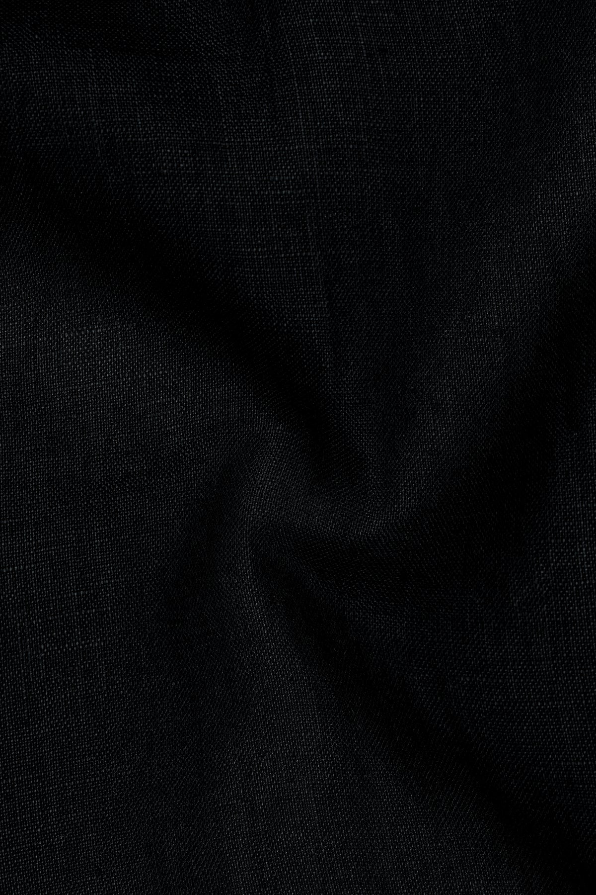 Obsidian-Jade Black Pure Luxurious Linen Dress Shirt