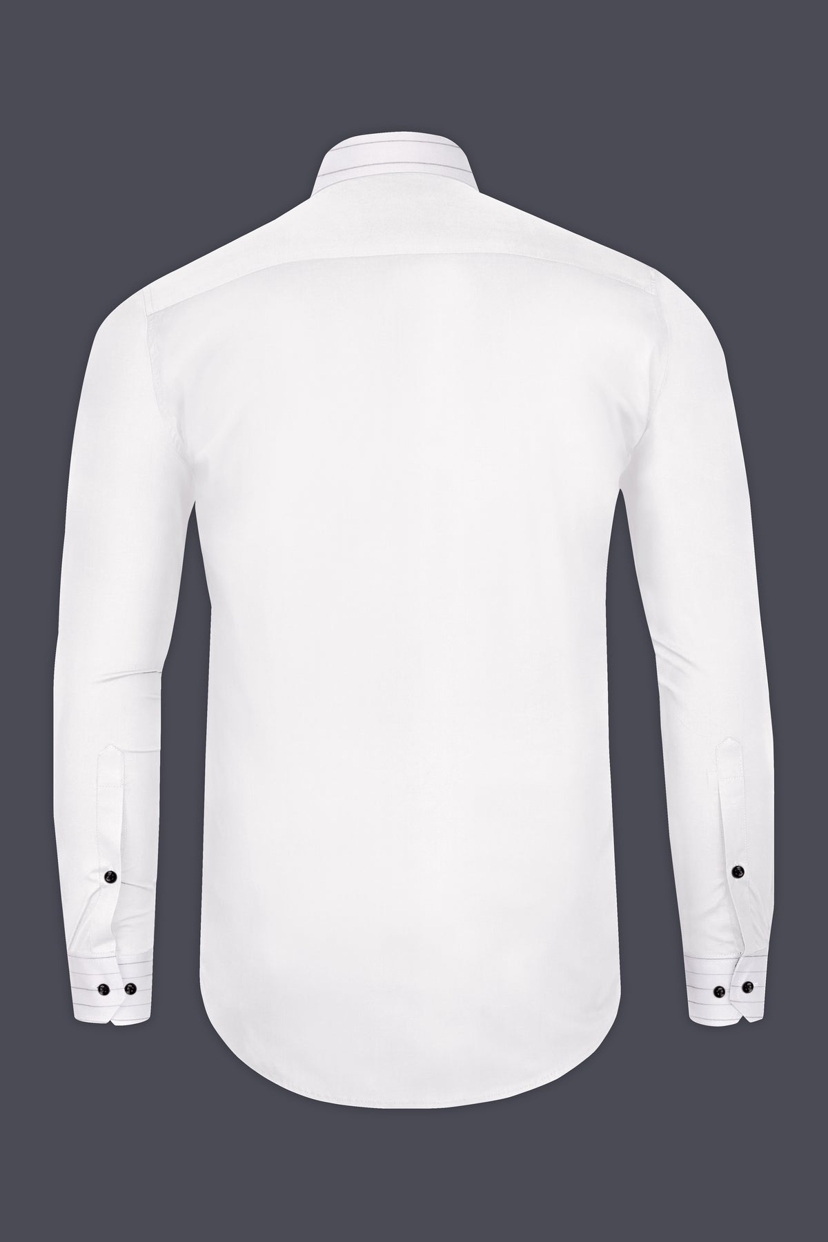 Verity-Bright White Poplin Giza Cotton Dress Shirt
