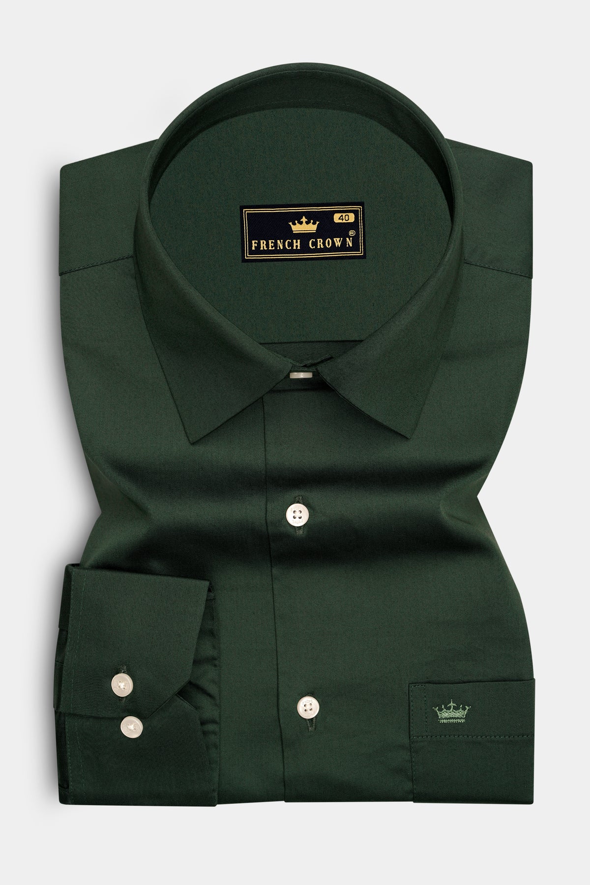 Grove-Dune Green Subtle Sheen Super Soft Premium Cotton Dress Shirt
