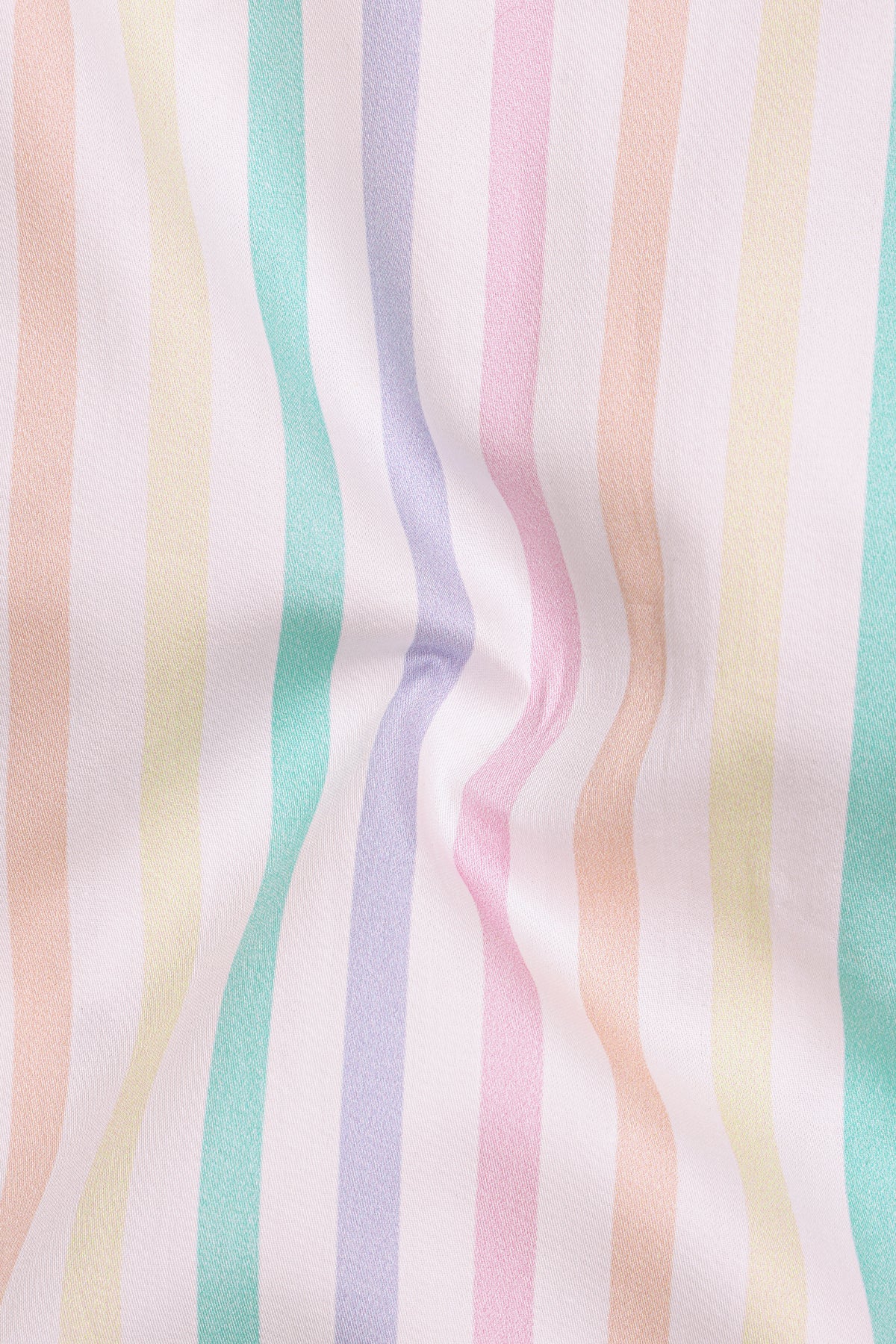Vivid-Bright White And Thistle Purple Multicolour Candy Striped Super Soft Premium Cotton Casual Shirt