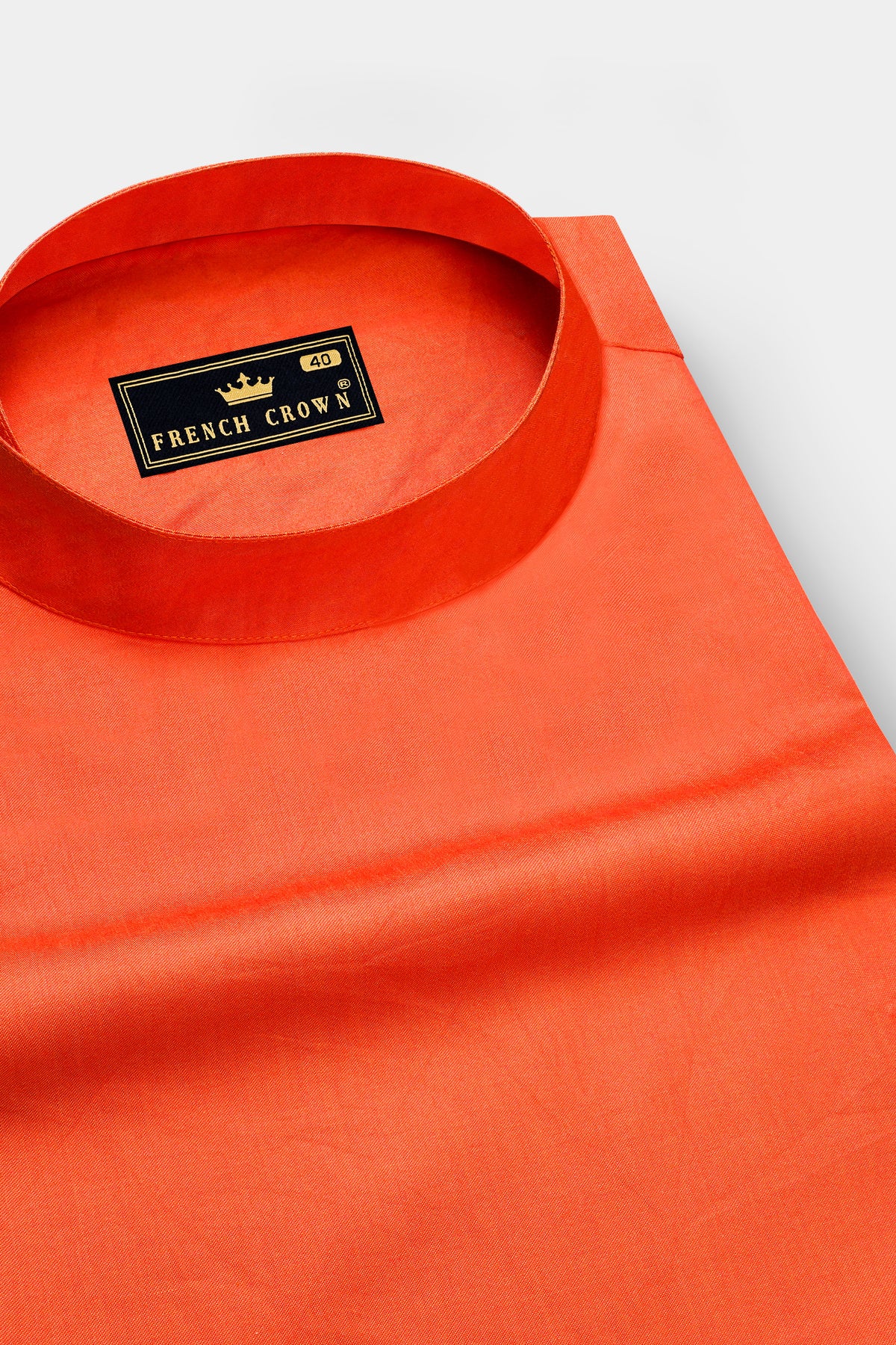 Ignite-Outrageous Orange Chambray Premium Cotton Designer Casual Shirt