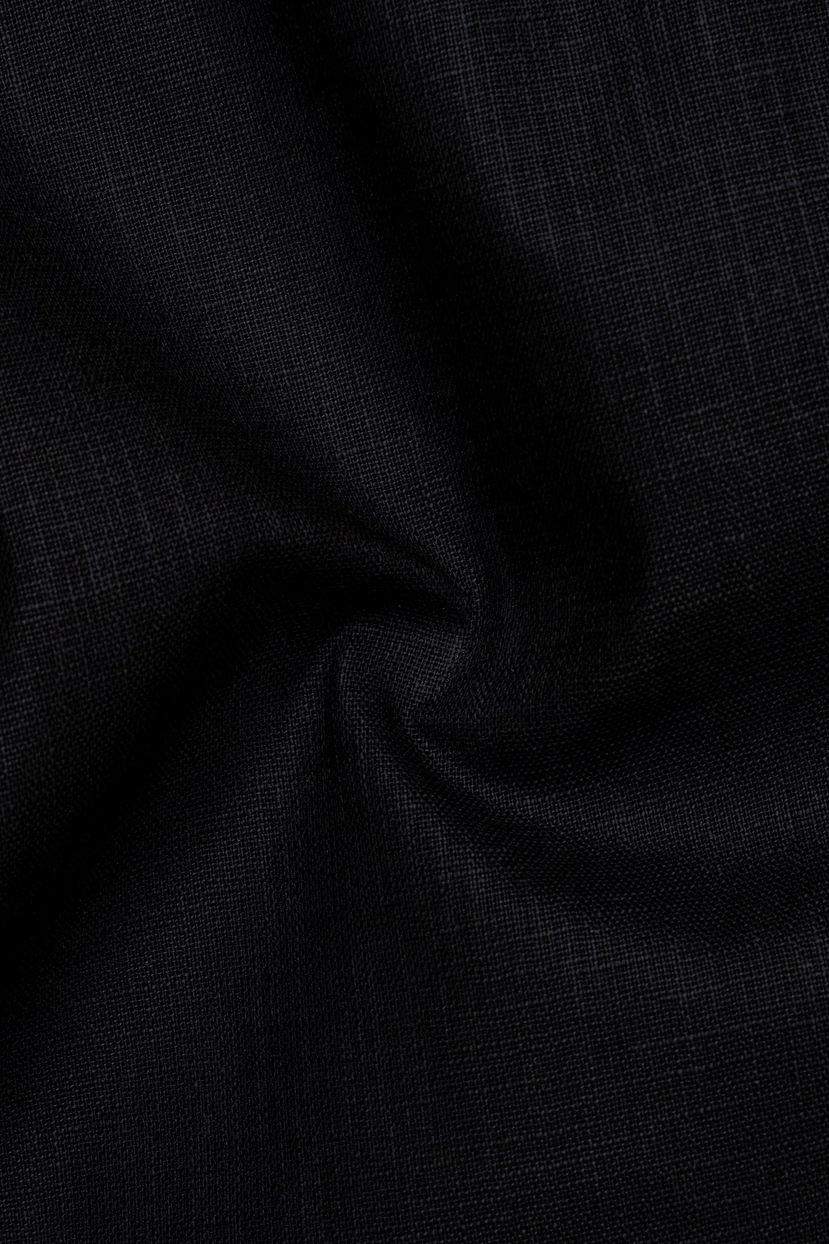 Ebon-Jade Black Luxurious Linen Dress Shirt