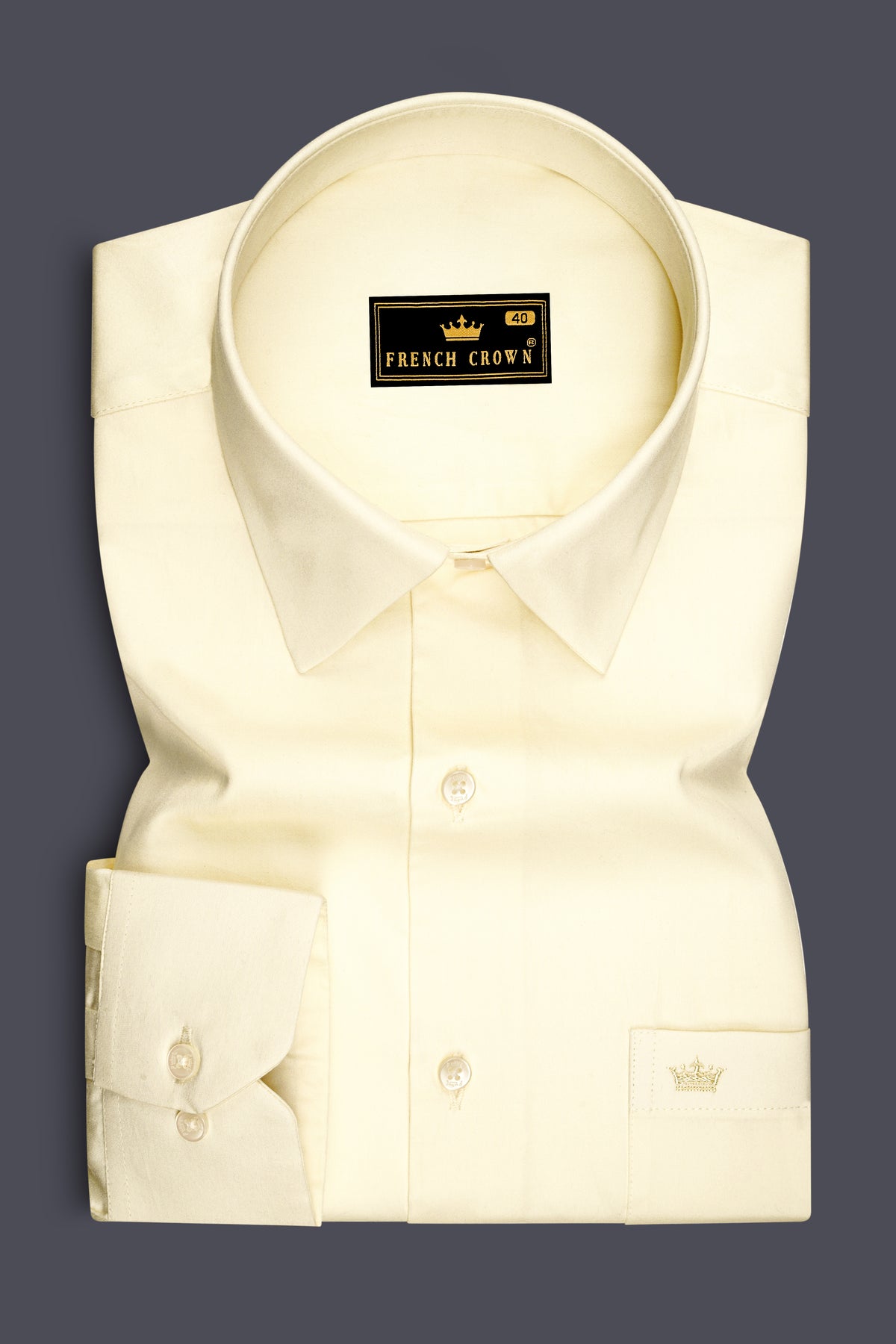 Alba-Ecru Cream Subtle Sheen Super Soft Premium Cotton Dress Shirt