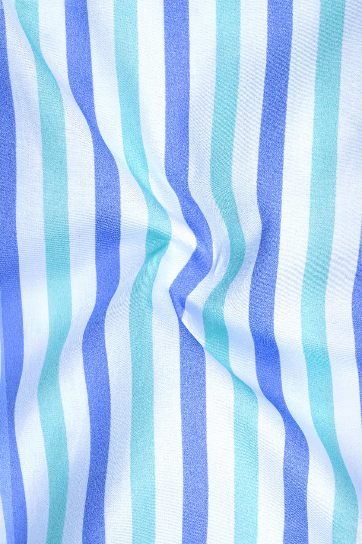 Breeze-Bright White And Jordy Blue Multicolour Candy Striped Super Soft Premium Cotton Dress Shirt