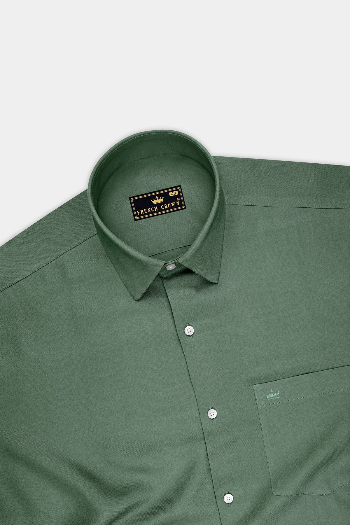 Viridis-Hazel Green Super Soft Tencel Semi Formal Shirt