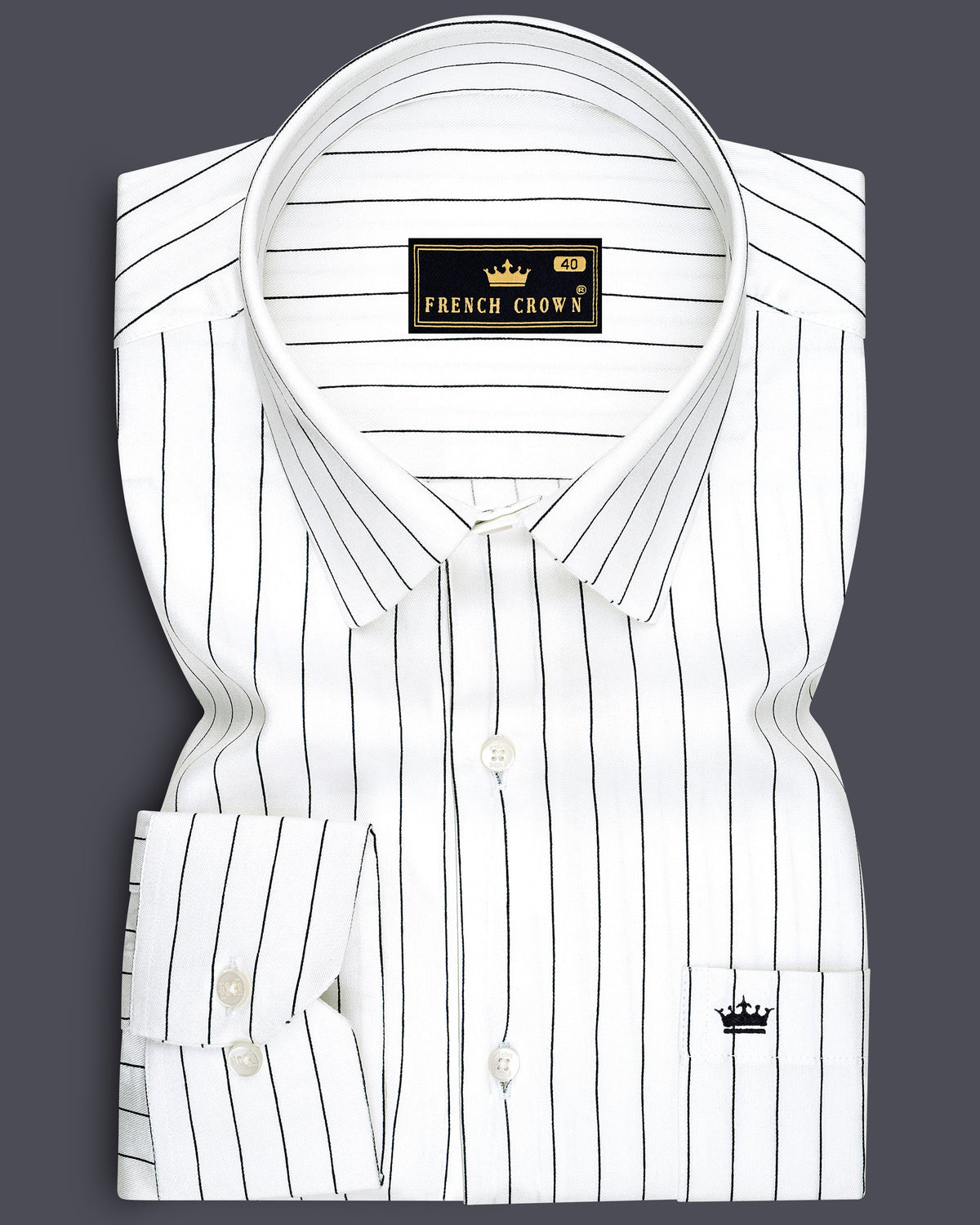 Vanta-Bright White And Jade Black Pin Striped Super Soft Tencel Semi Formal Shirt