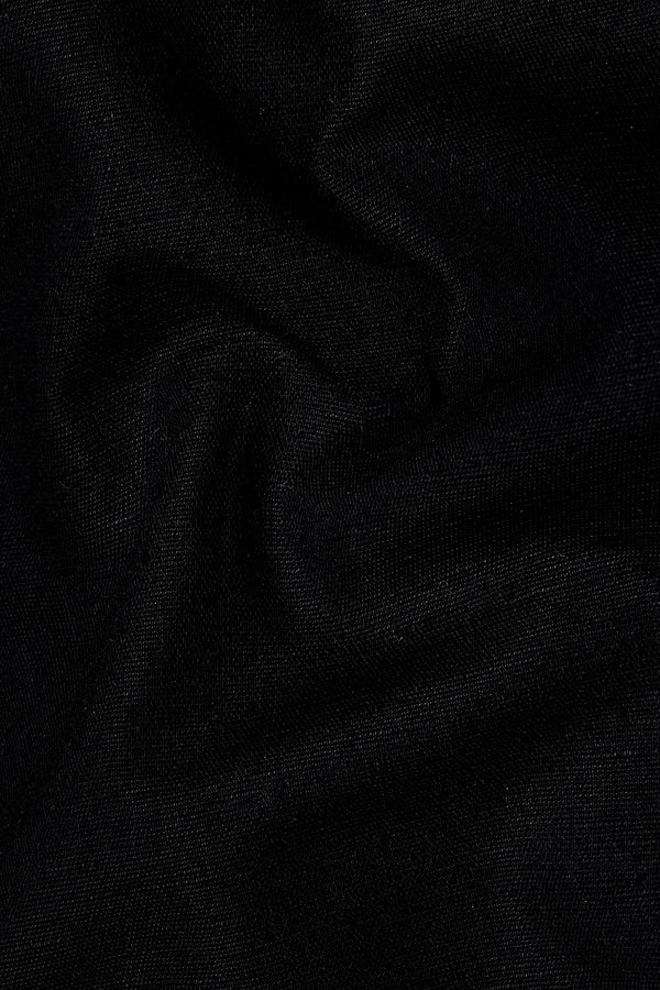 Jade Black Luxurious Linen Shirt