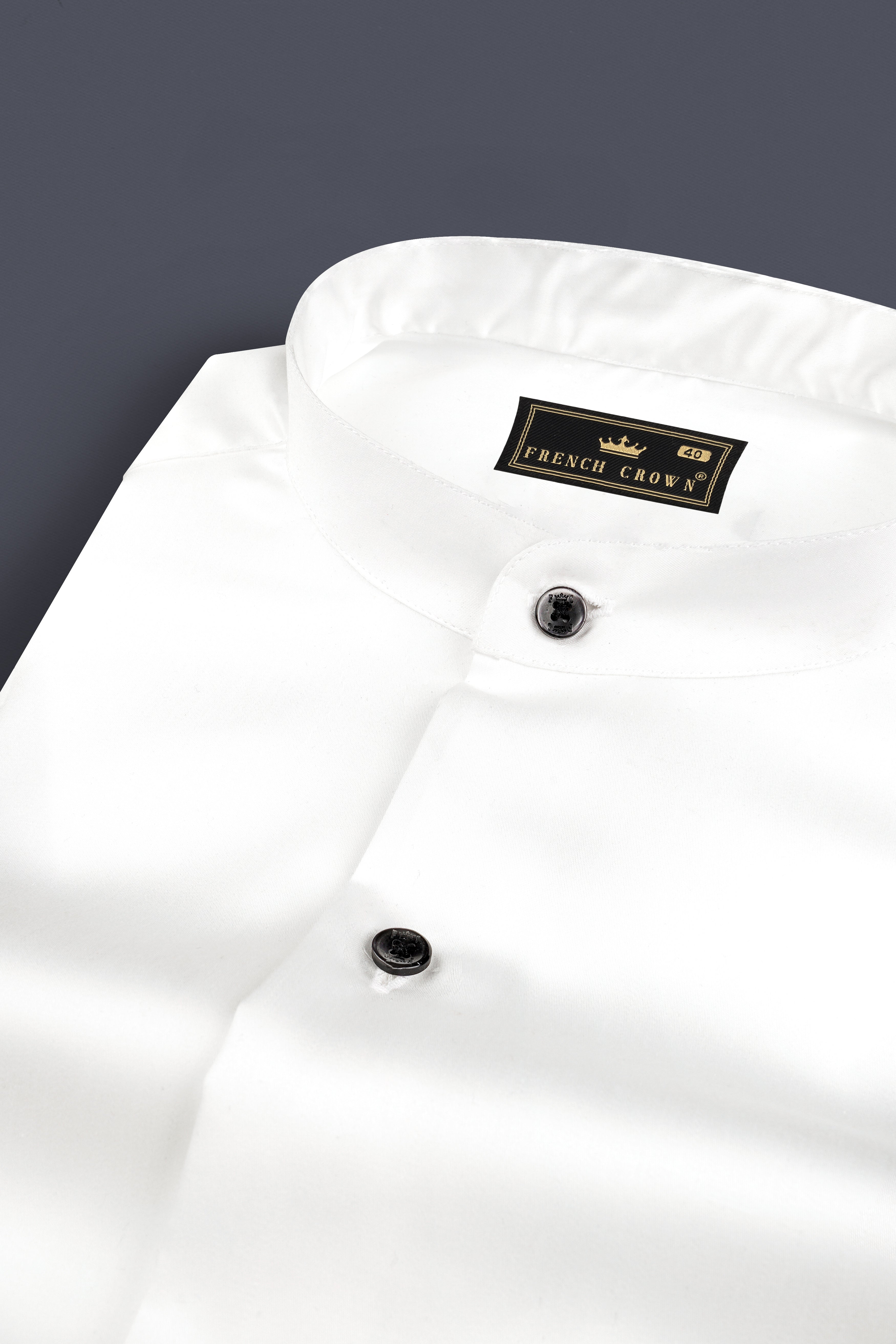 Bright White Subtle Sheen Super Soft Giza Cotton SHIRT