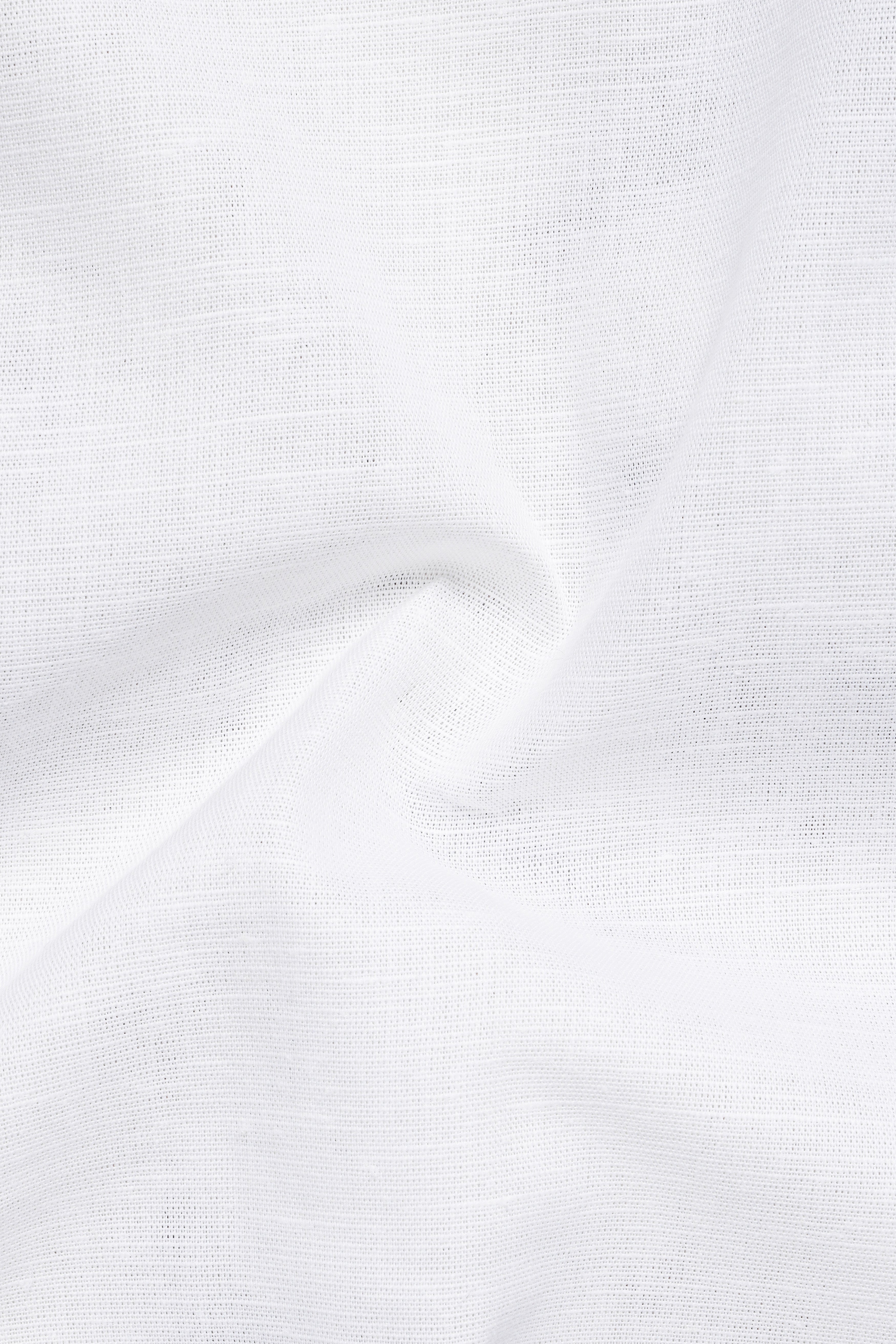 Bright White Luxurious Linen Shirt