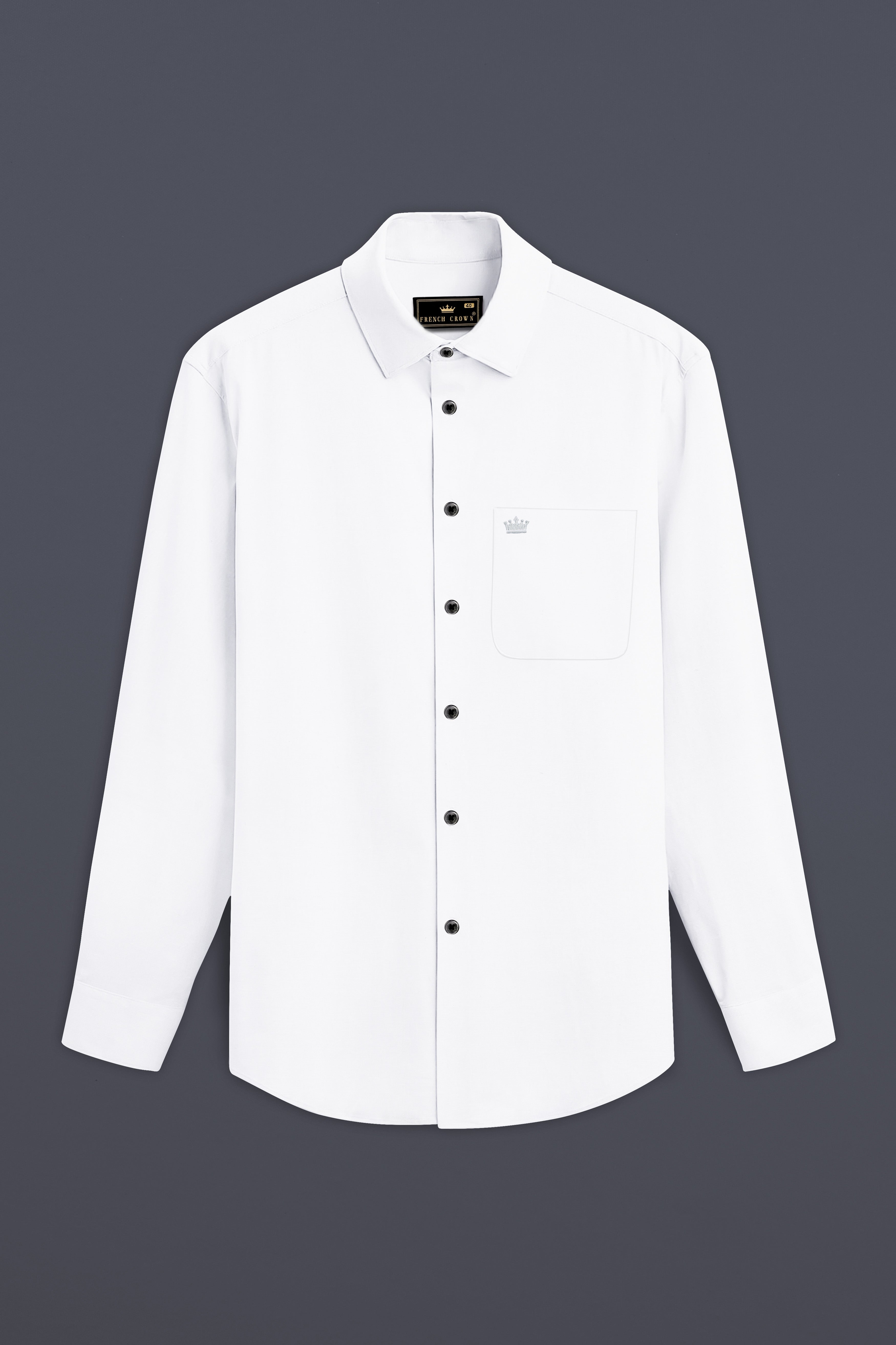 Bright White Luxurious Linen Shirt