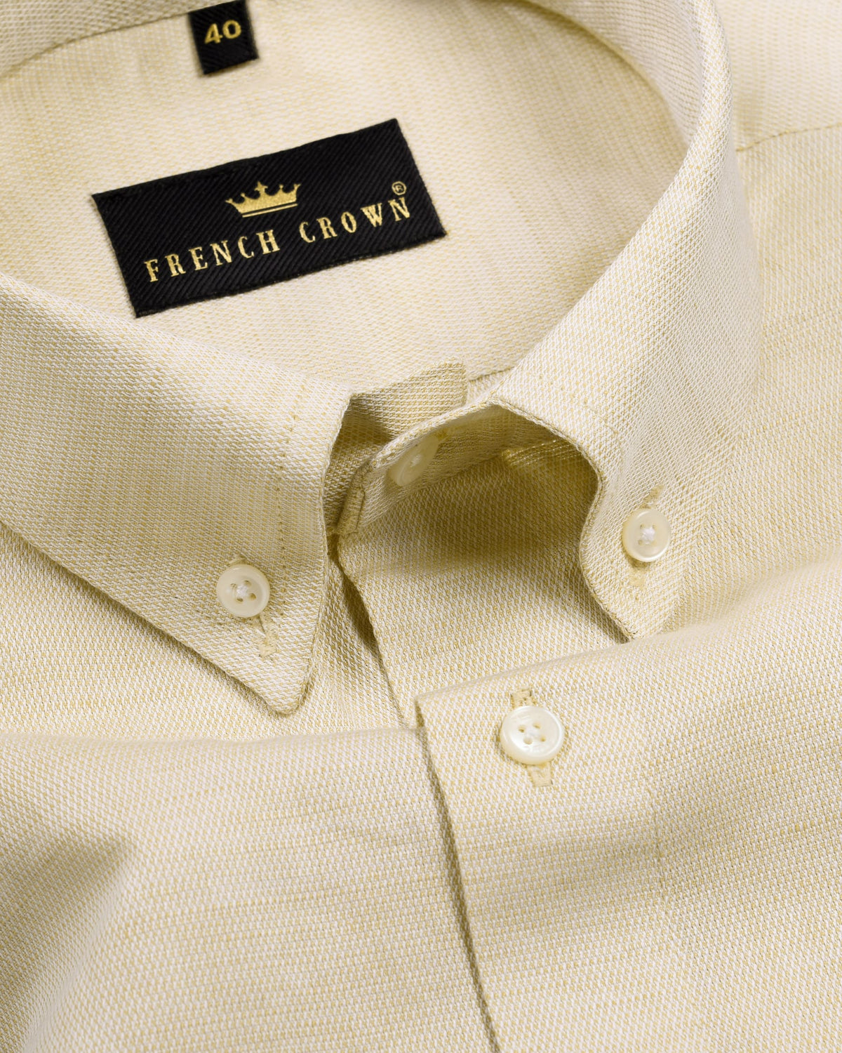 Sisal Cream Dobby Patterned Premium Cotton shirt