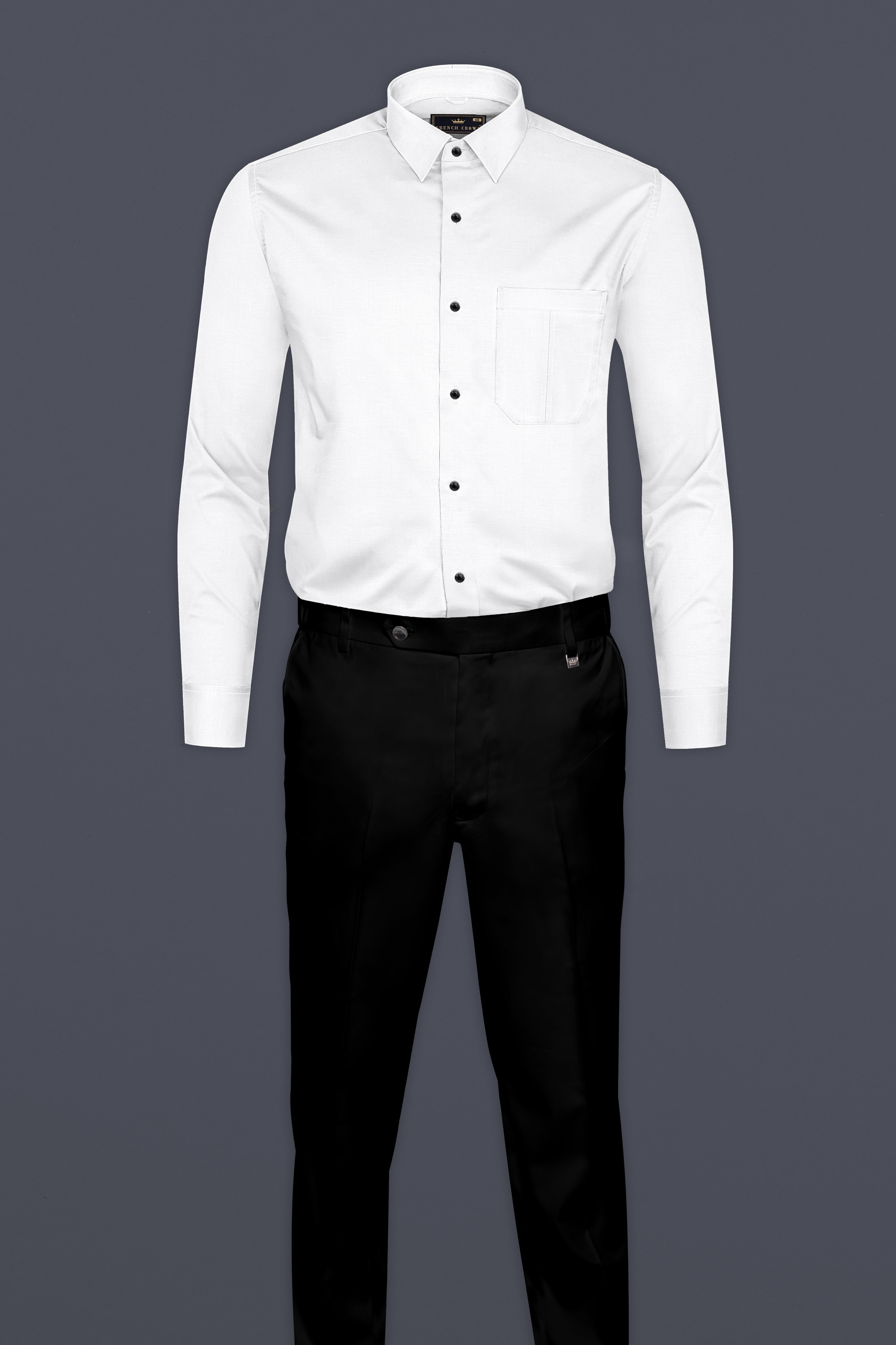 Bright White Luxurious Linen Shirt