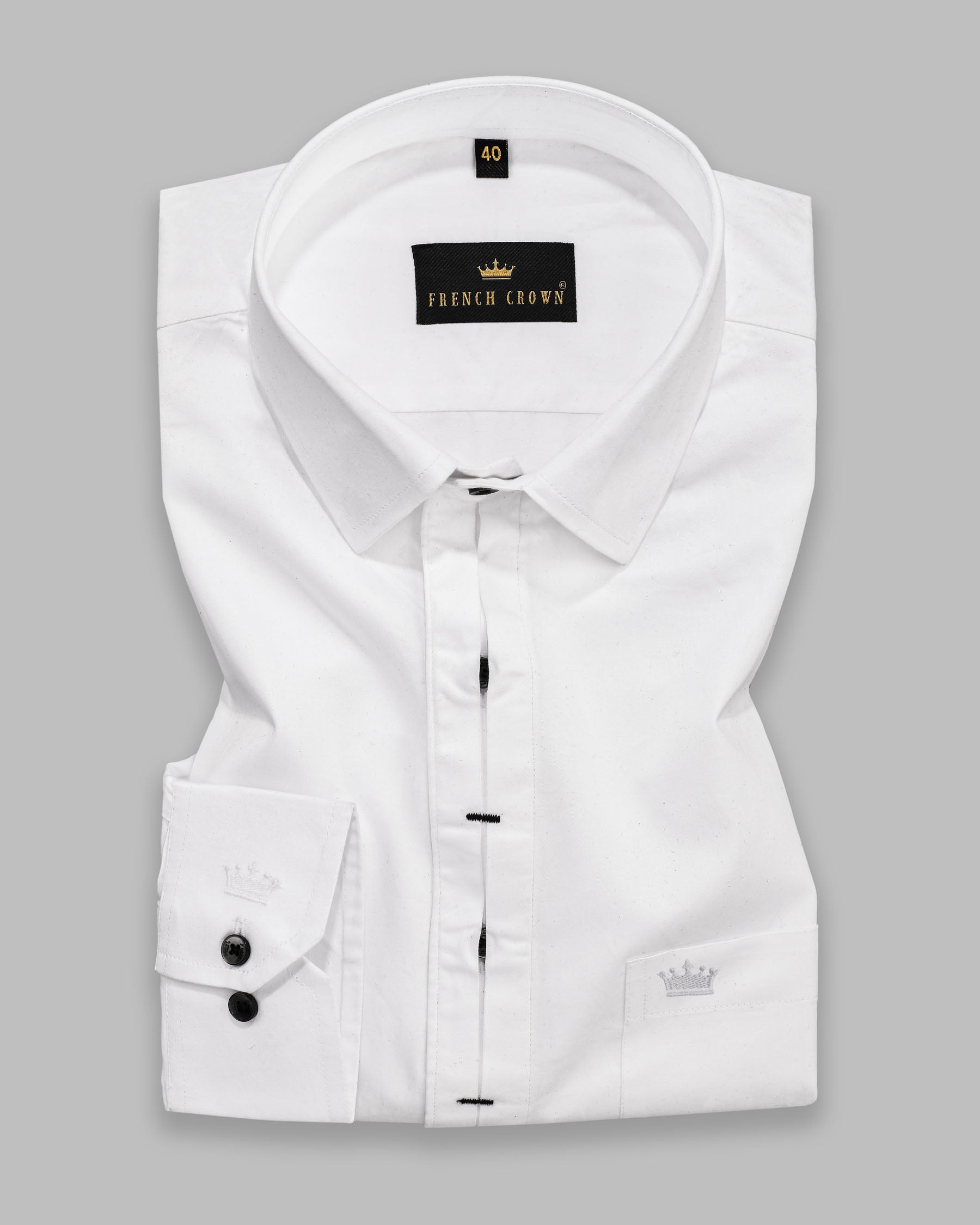 Bright White Subtle Sheen Super Soft Premium Cotton Shirt