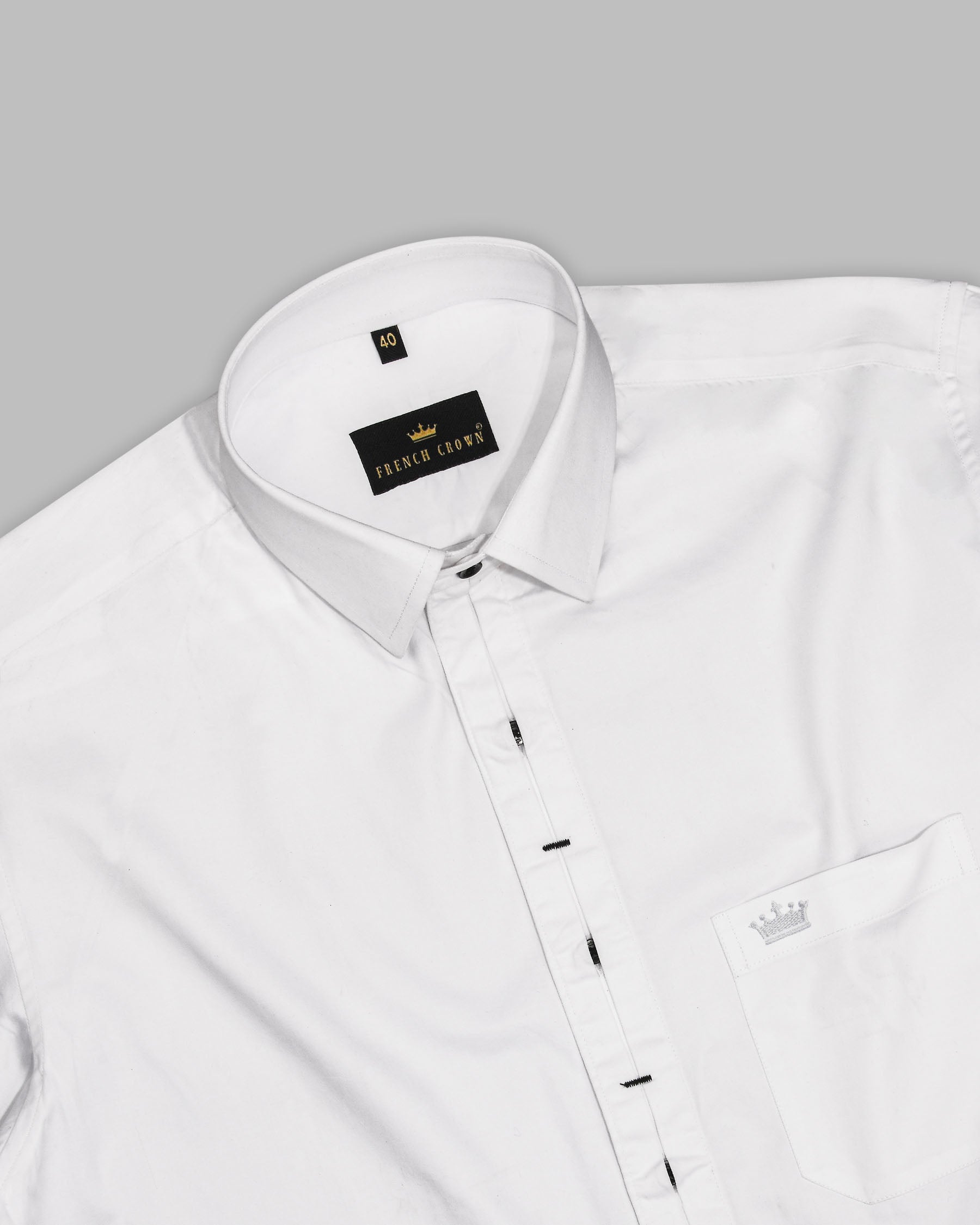 Bright White Subtle Sheen Super Soft Premium Cotton Shirt