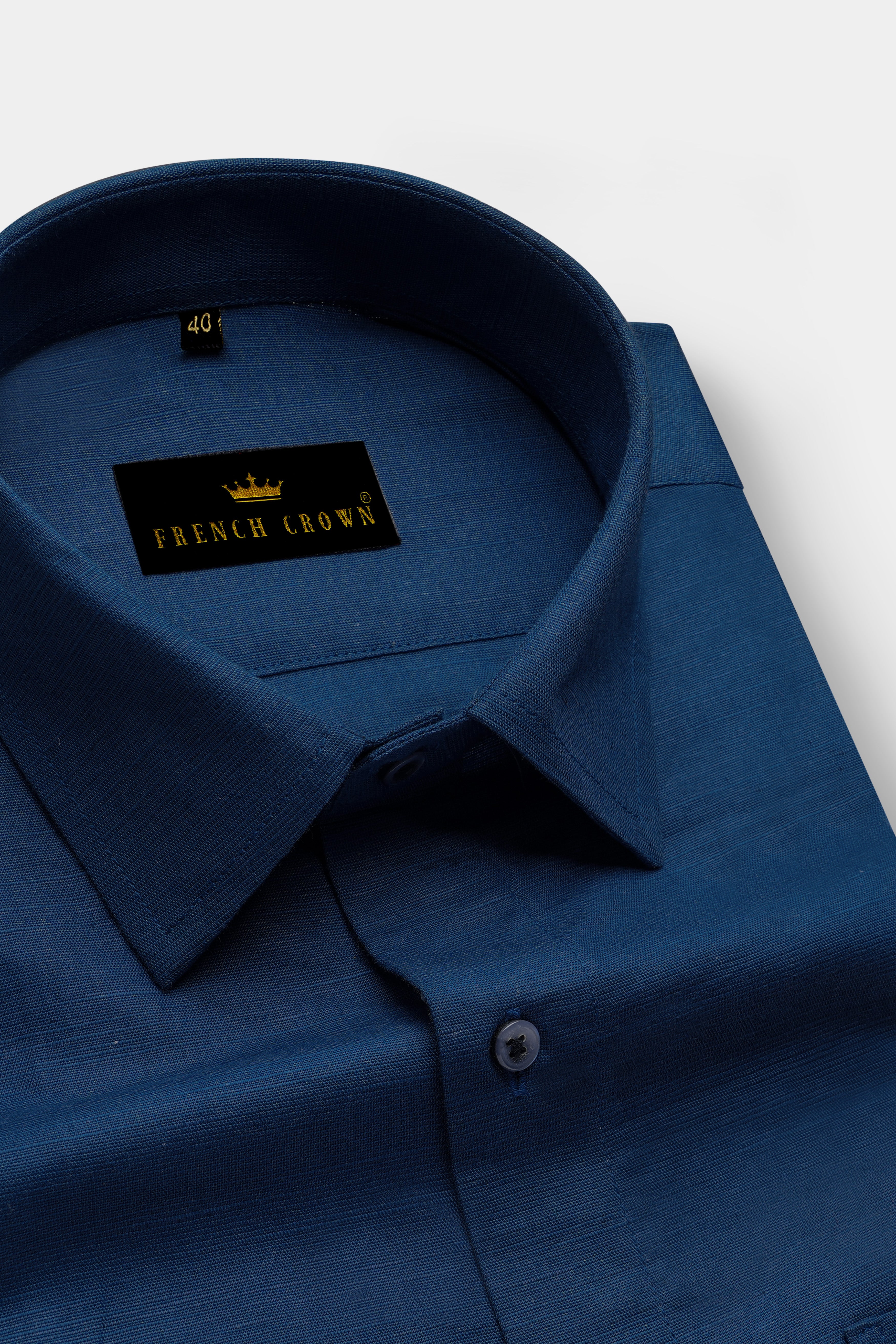 Cyprus Blue Chambray Premium Cotton Shirt