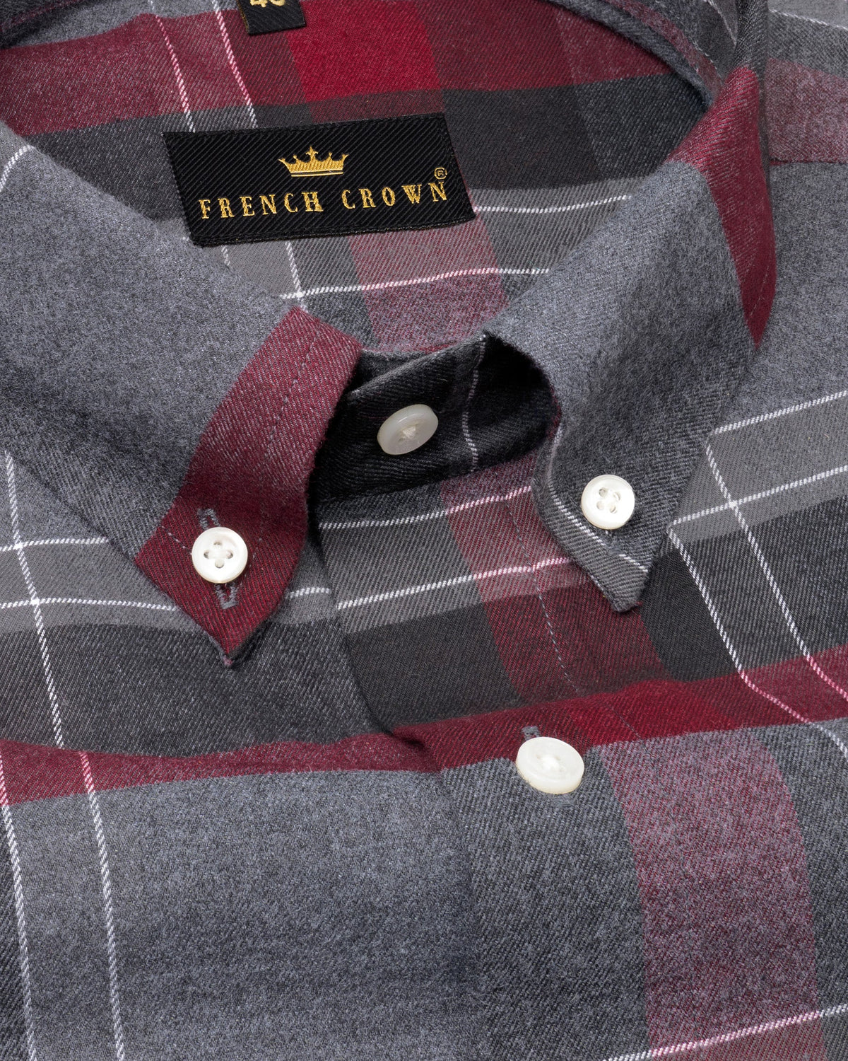 Shuttle Grey with Burnt Umber and Cosmic Plaid Flannel Shirt