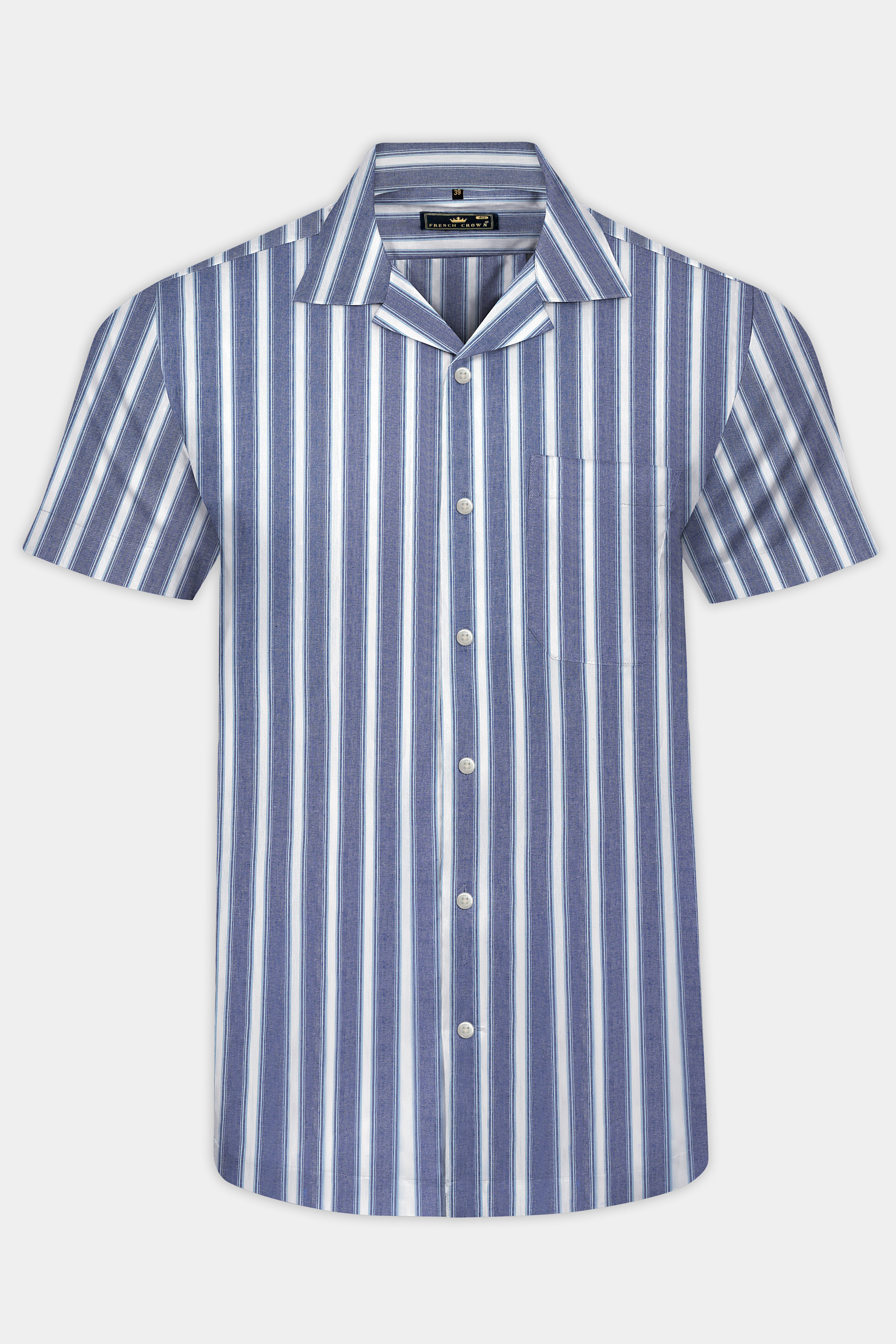 Manatee Grey Striped Royal Oxford Shirt
