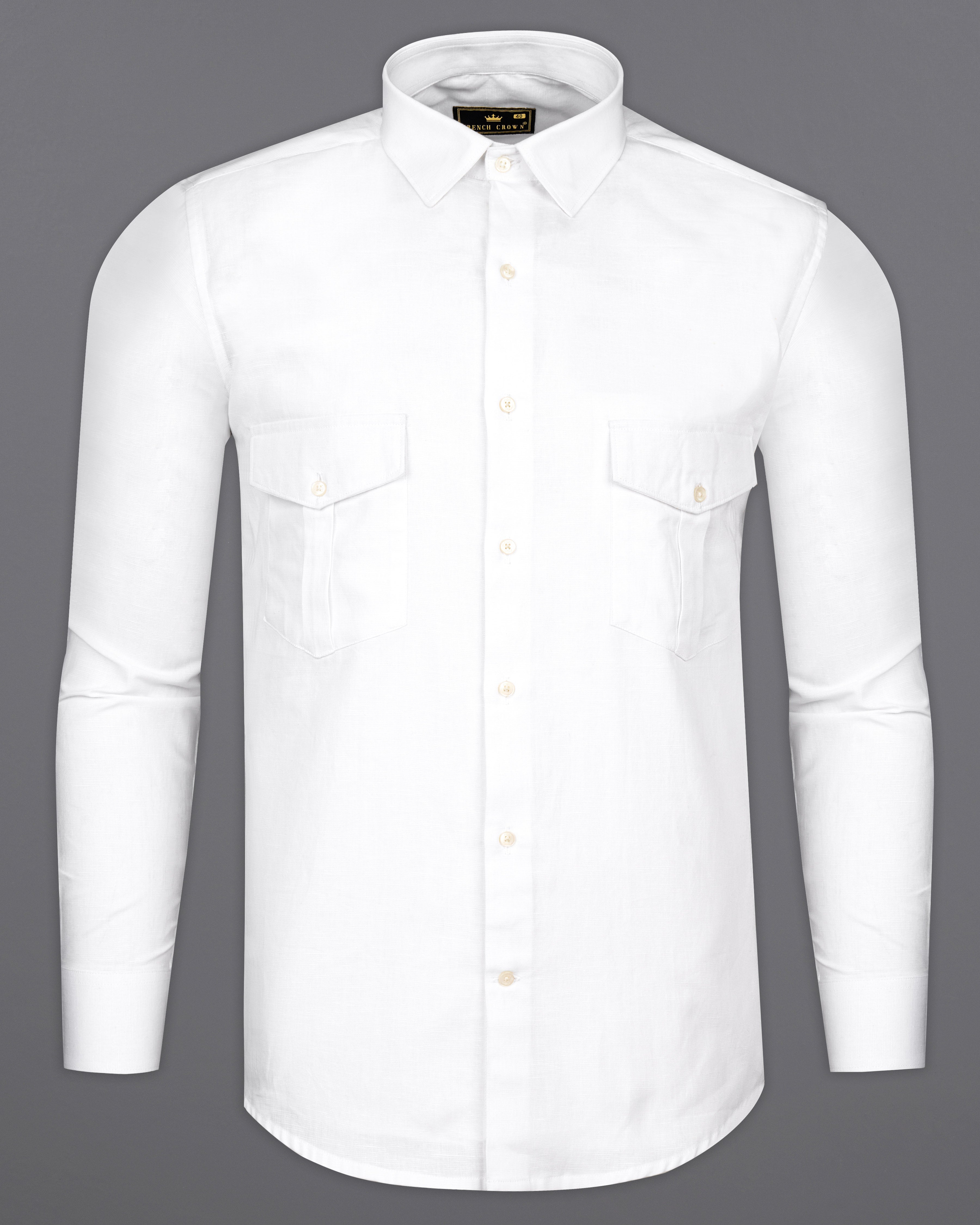 Bright White Flap Pocket Luxurious Linen Shirt 4943-P48-38, 4943-P48-H-38, 4943-P48-39, 4943-P48-H-39, 4943-P48-40, 4943-P48-H-40, 4943-P48-42, 4943-P48-H-42, 4943-P48-44, 4943-P48-H-44, 4943-P48-46, 4943-P48-H-46, 4943-P48-48, 4943-P48-H-48, 4943-P48-50, 4943-P48-H-50, 4943-P48-52, 4943-P48-H-52