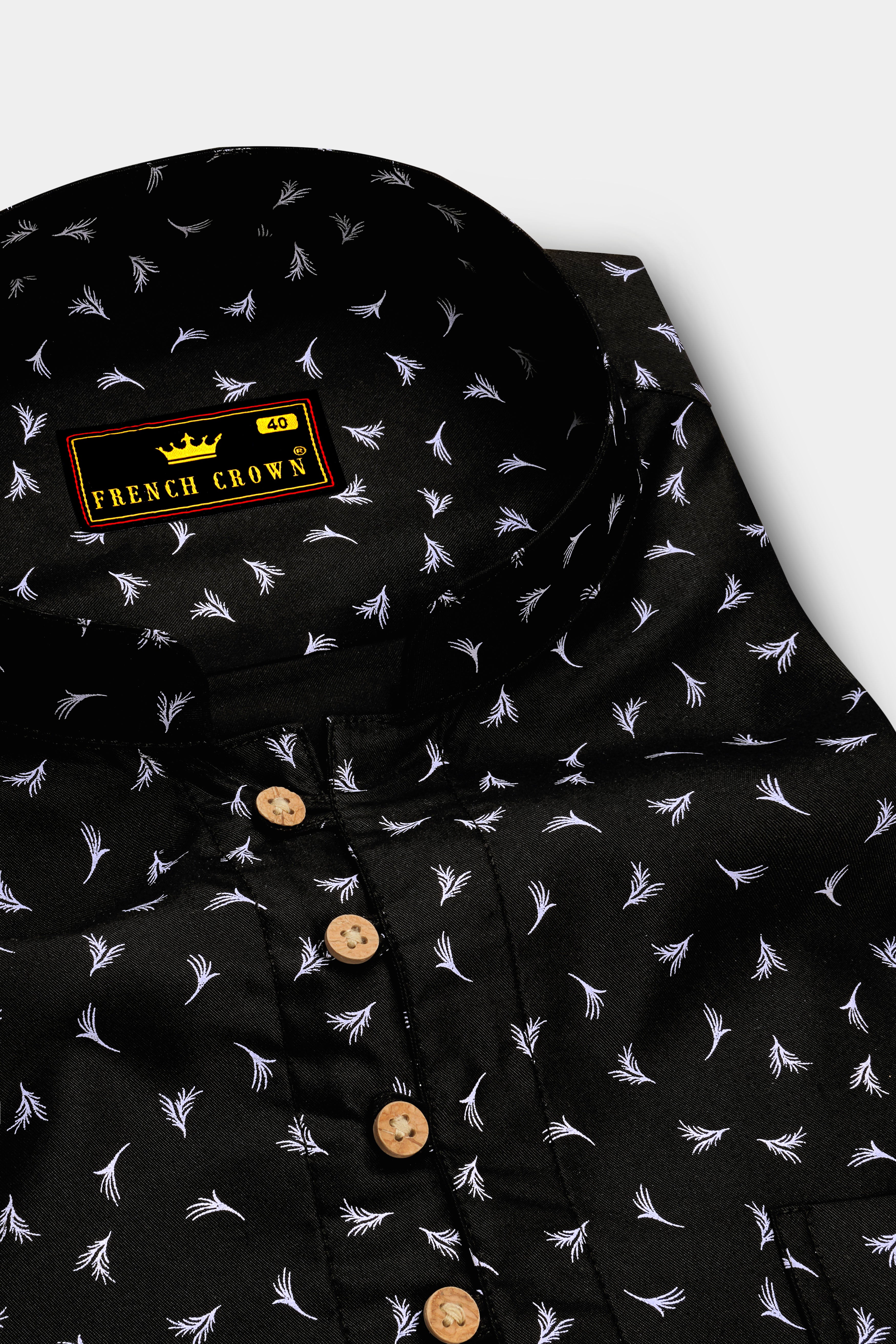 Jade Black flowers Printed super soft Premium Cotton shirt