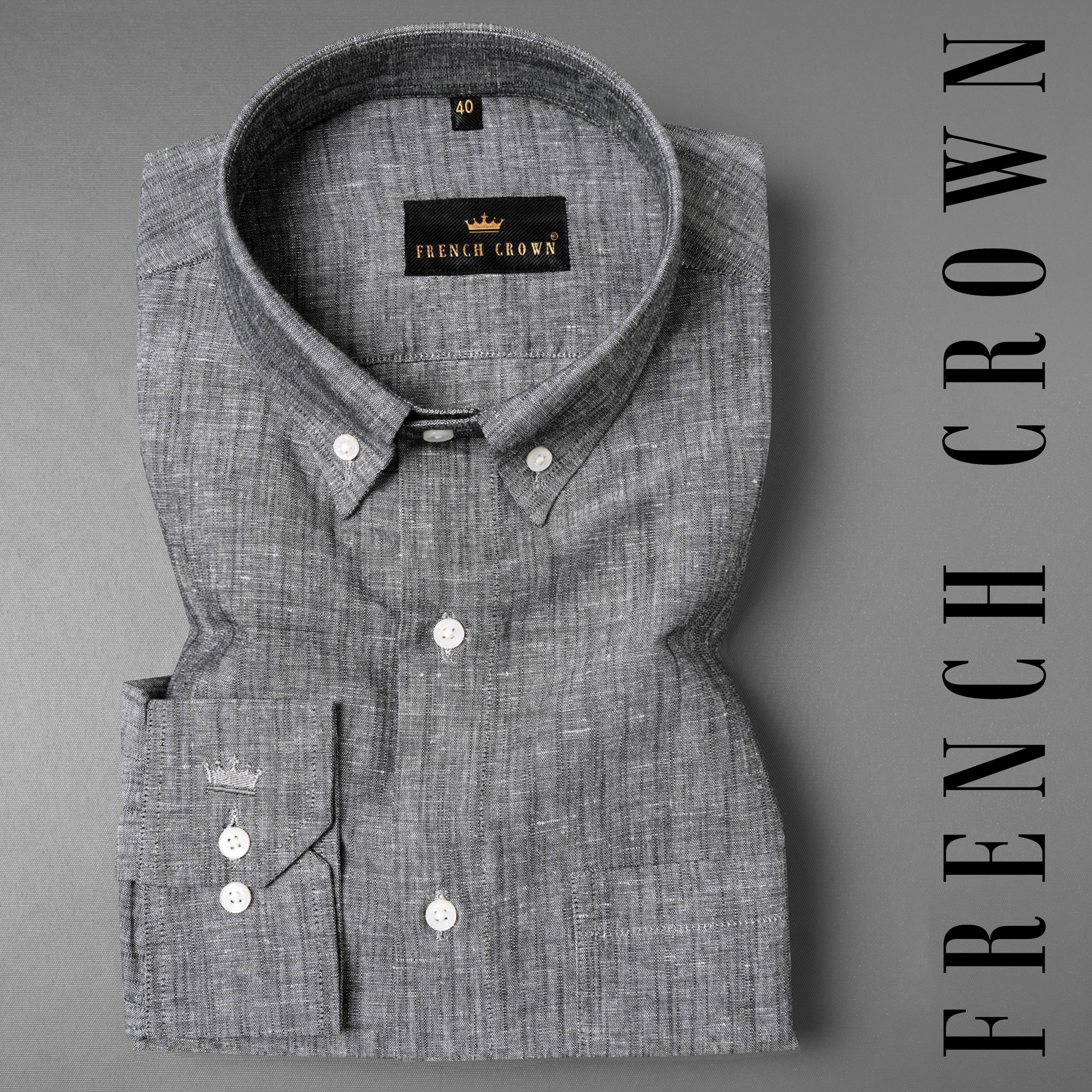 Monsoon Grey Luxurious Linen Shirt