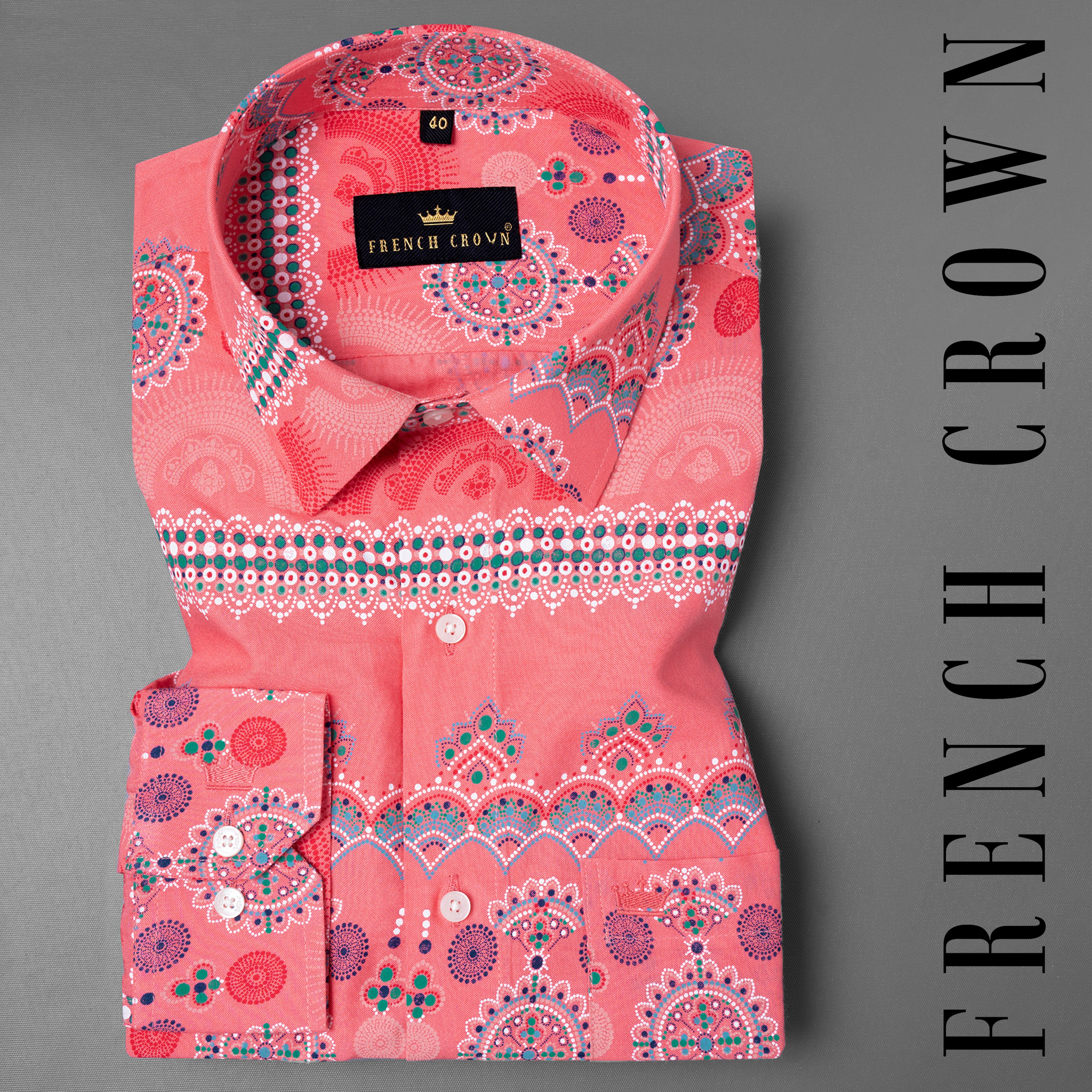 Froly Rangoli Multicolor Printed Premium Tencel Shirt