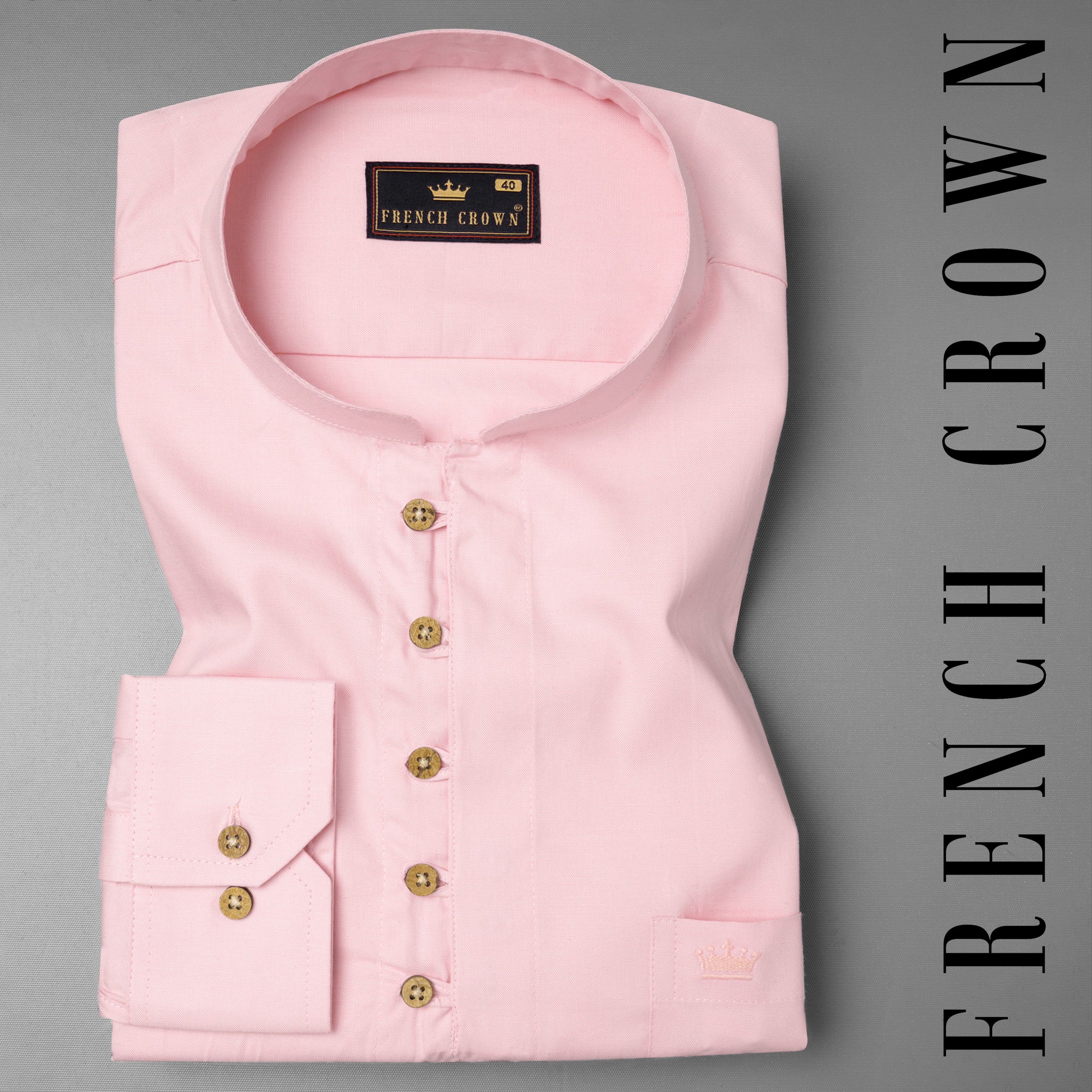 Cosmos Pink Royal Oxford Kurta Shirt