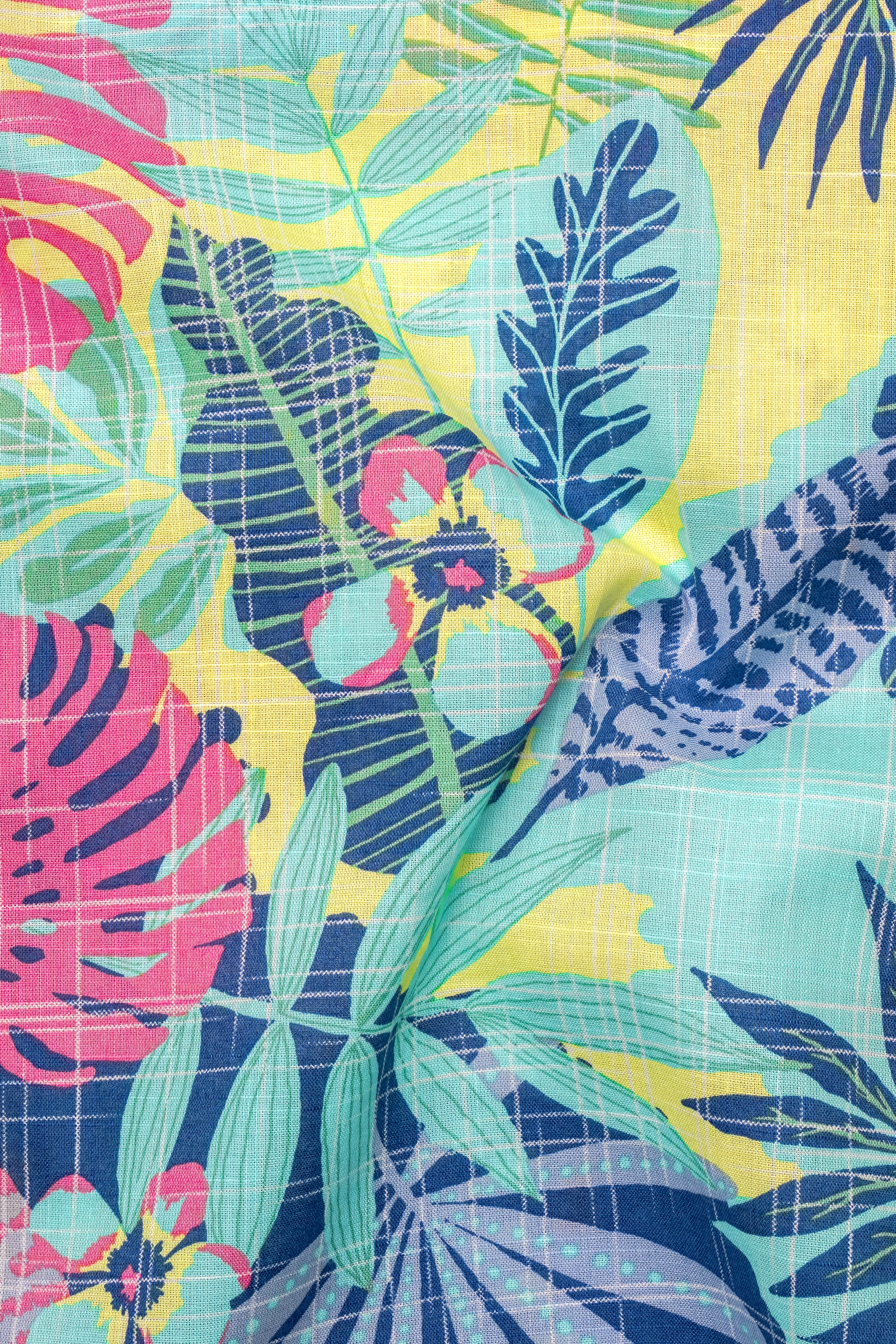 Colorful Beach Printed Luxurious Linen Kurta Shirt