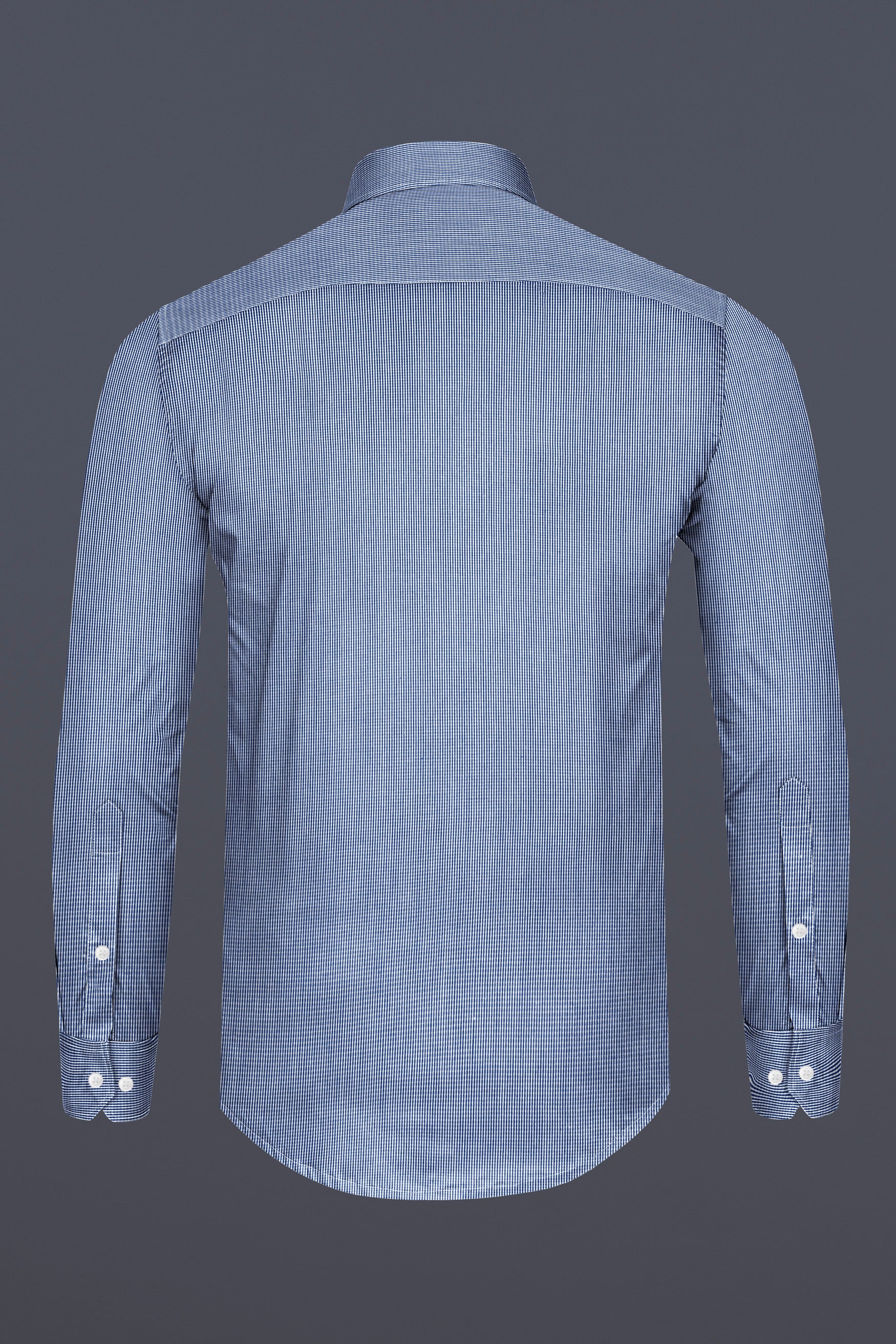 Tory Blue Dobby Textured Premium Giza Cotton Shirt