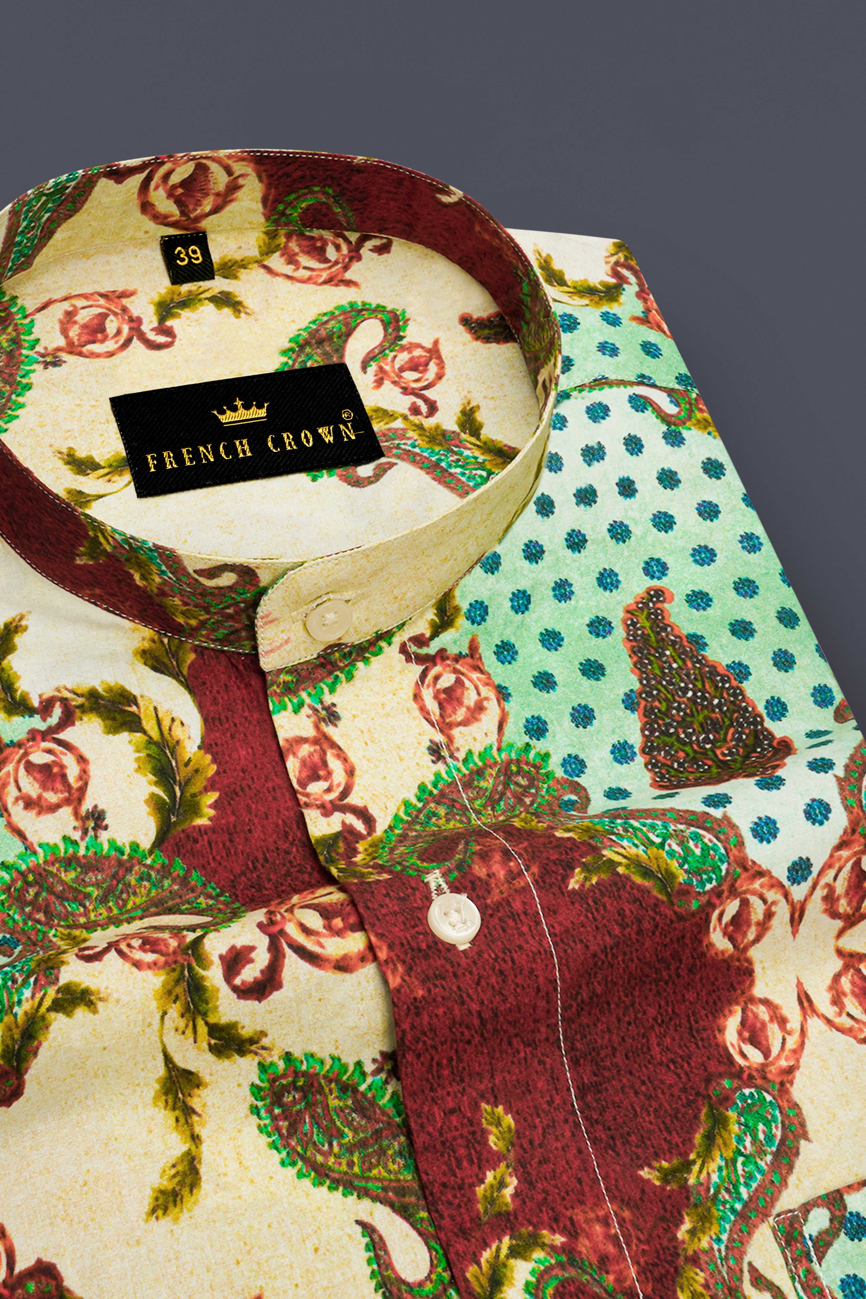 Early Dawn Quirky Printed Premium Satin Shirt