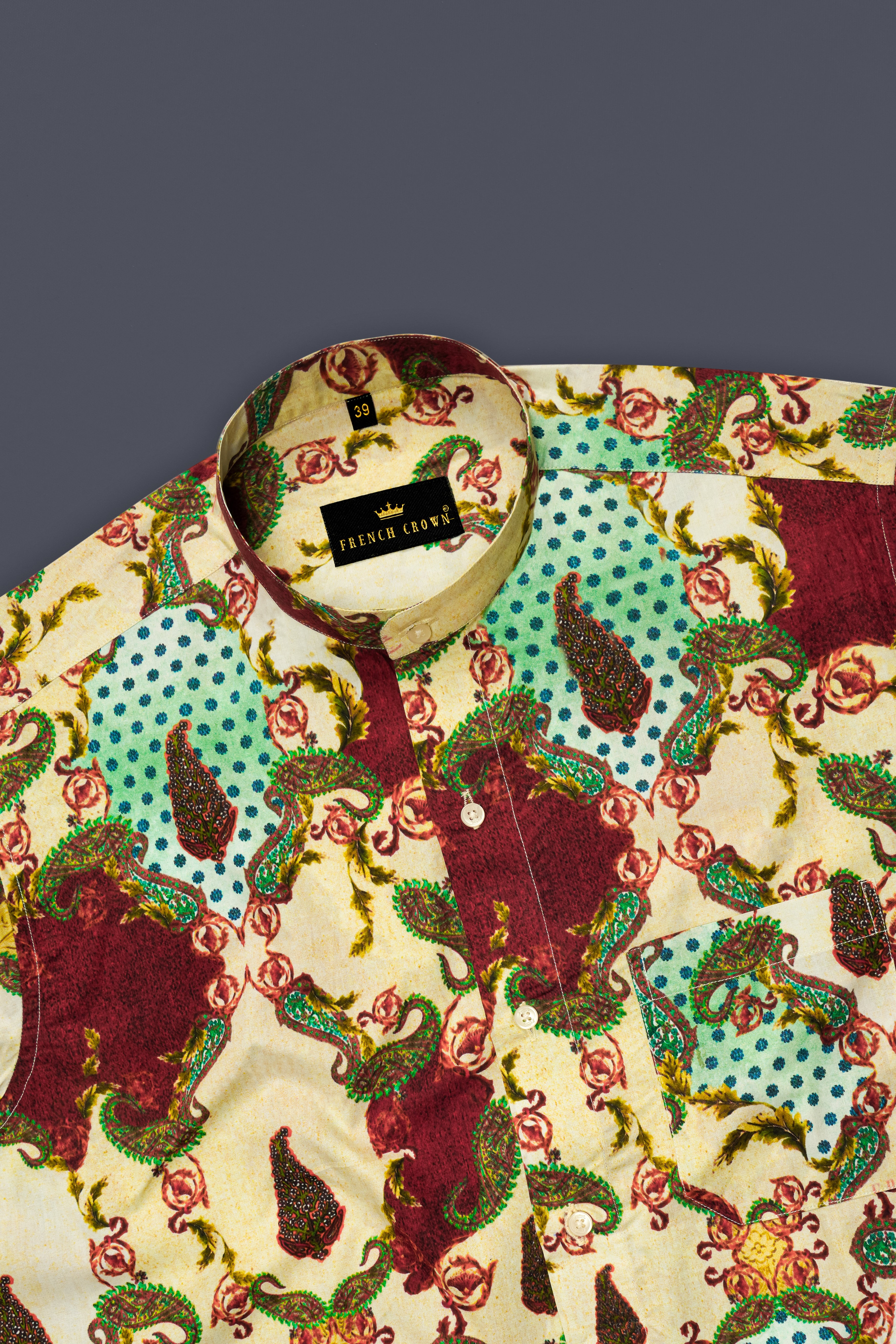 Early Dawn Quirky Printed Premium Satin Shirt