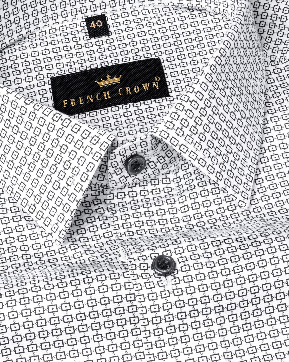 Alabaster White Printed Super soft Premium Cotton Shirt