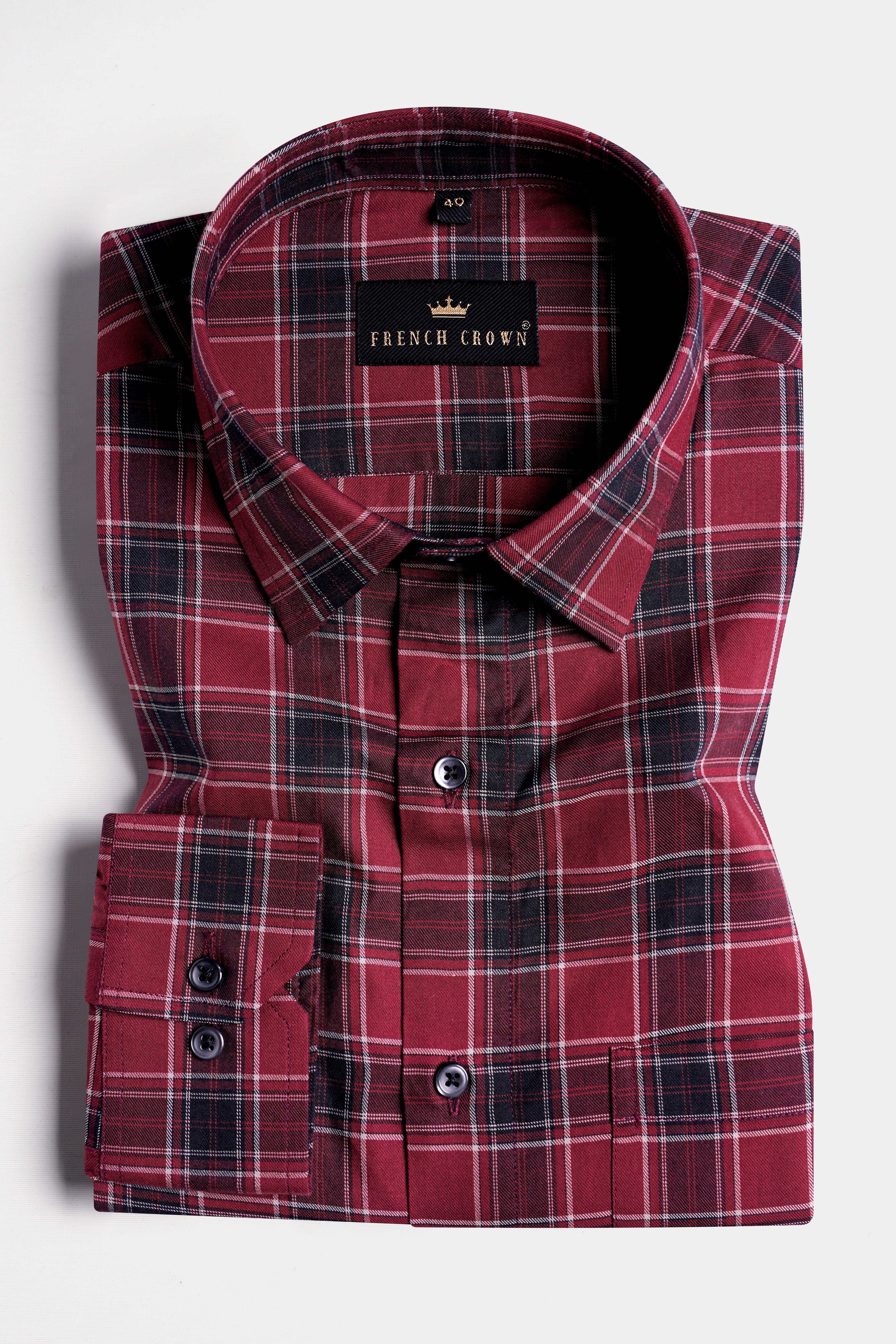 Claret Red Plaid with Funky Patchwork Twill Premium Cotton Designer Shirt 5662-BLK-E228-38, 5662-BLK-E228-H-38, 5662-BLK-E228-39, 5662-BLK-E228-H-39, 5662-BLK-E228-40, 5662-BLK-E228-H-40, 5662-BLK-E228-42, 5662-BLK-E228-H-42, 5662-BLK-E228-44, 5662-BLK-E228-H-44, 5662-BLK-E228-46, 5662-BLK-E228-H-46, 5662-BLK-E228-48, 5662-BLK-E228-H-48, 5662-BLK-E228-50, 5662-BLK-E228-H-50, 5662-BLK-E228-52, 5662-BLK-E228-H-52