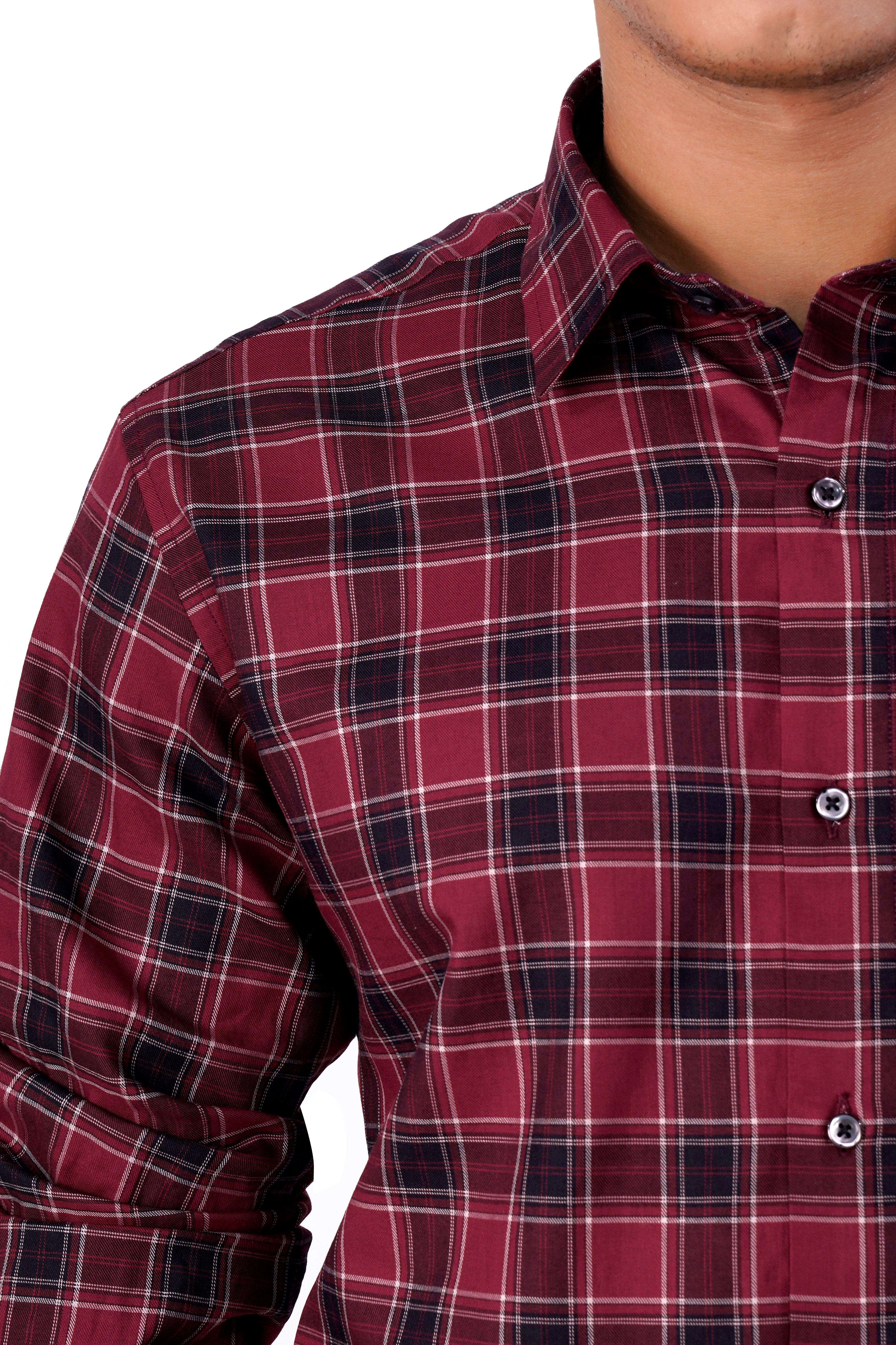 Claret Red Plaid with Funky Patchwork Twill Premium Cotton Designer Shirt 5662-BLK-E228-38, 5662-BLK-E228-H-38, 5662-BLK-E228-39, 5662-BLK-E228-H-39, 5662-BLK-E228-40, 5662-BLK-E228-H-40, 5662-BLK-E228-42, 5662-BLK-E228-H-42, 5662-BLK-E228-44, 5662-BLK-E228-H-44, 5662-BLK-E228-46, 5662-BLK-E228-H-46, 5662-BLK-E228-48, 5662-BLK-E228-H-48, 5662-BLK-E228-50, 5662-BLK-E228-H-50, 5662-BLK-E228-52, 5662-BLK-E228-H-52