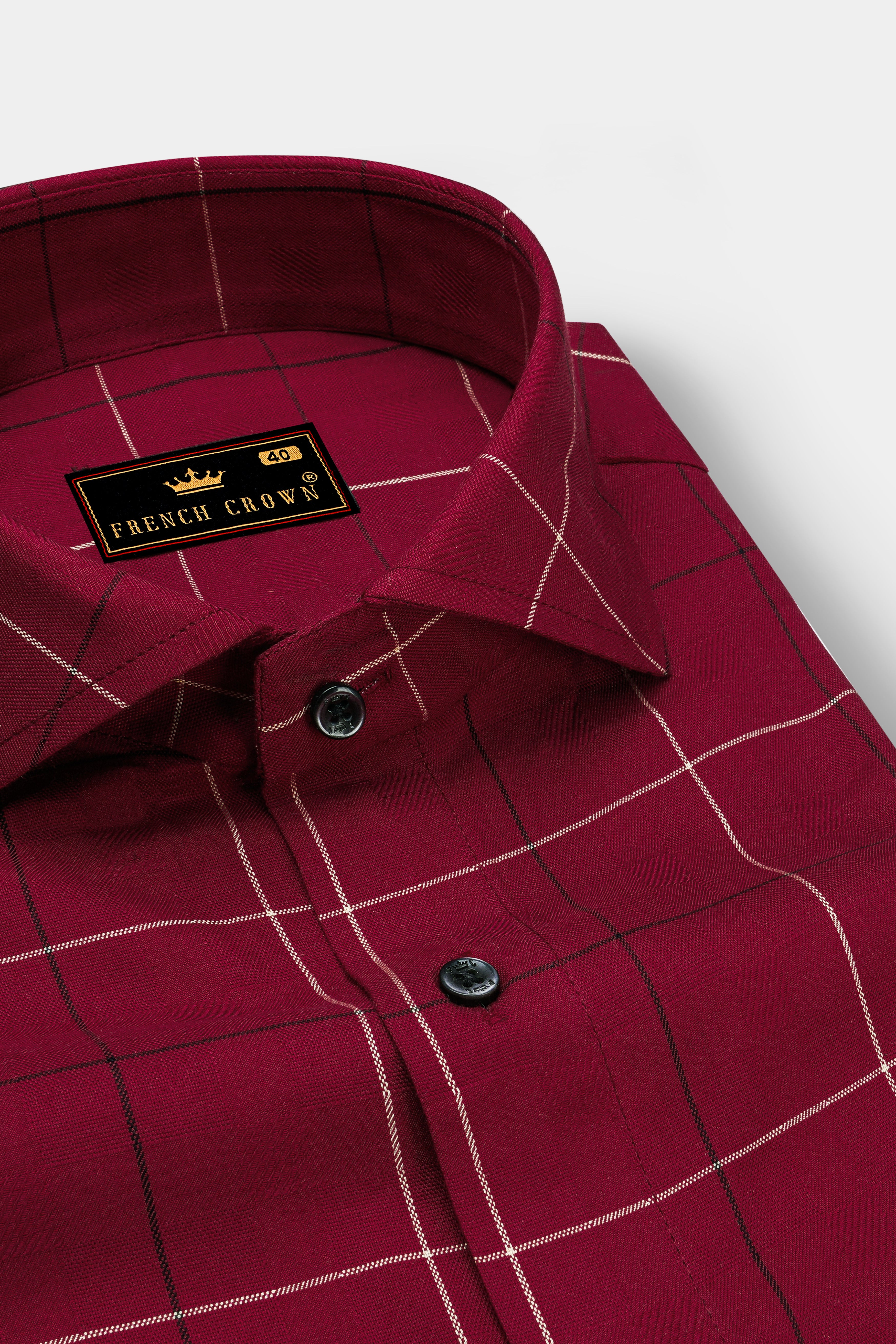 Cabaret windowpane Premium Cotton Shirt