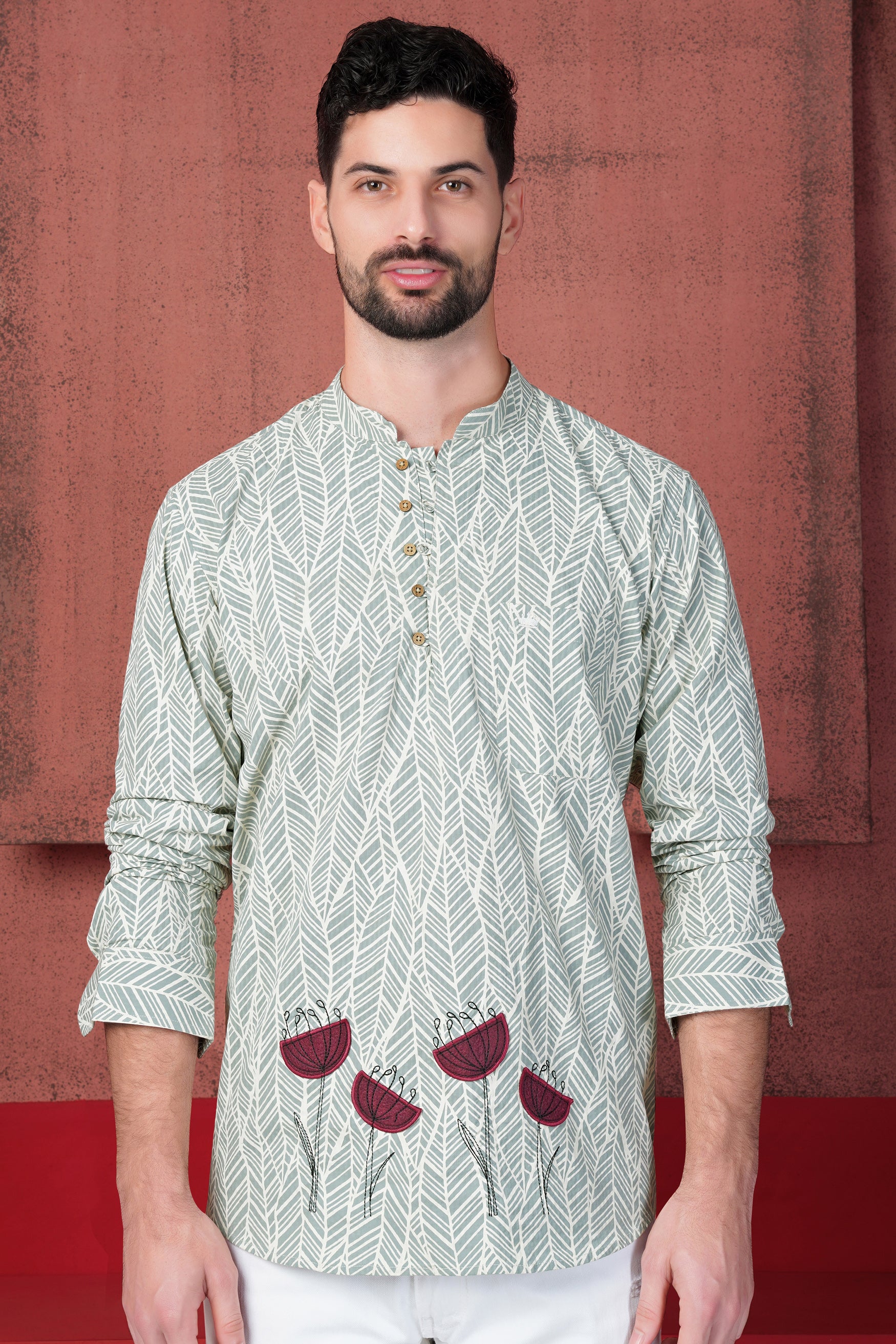 Kurta style shirts for mens hotsell