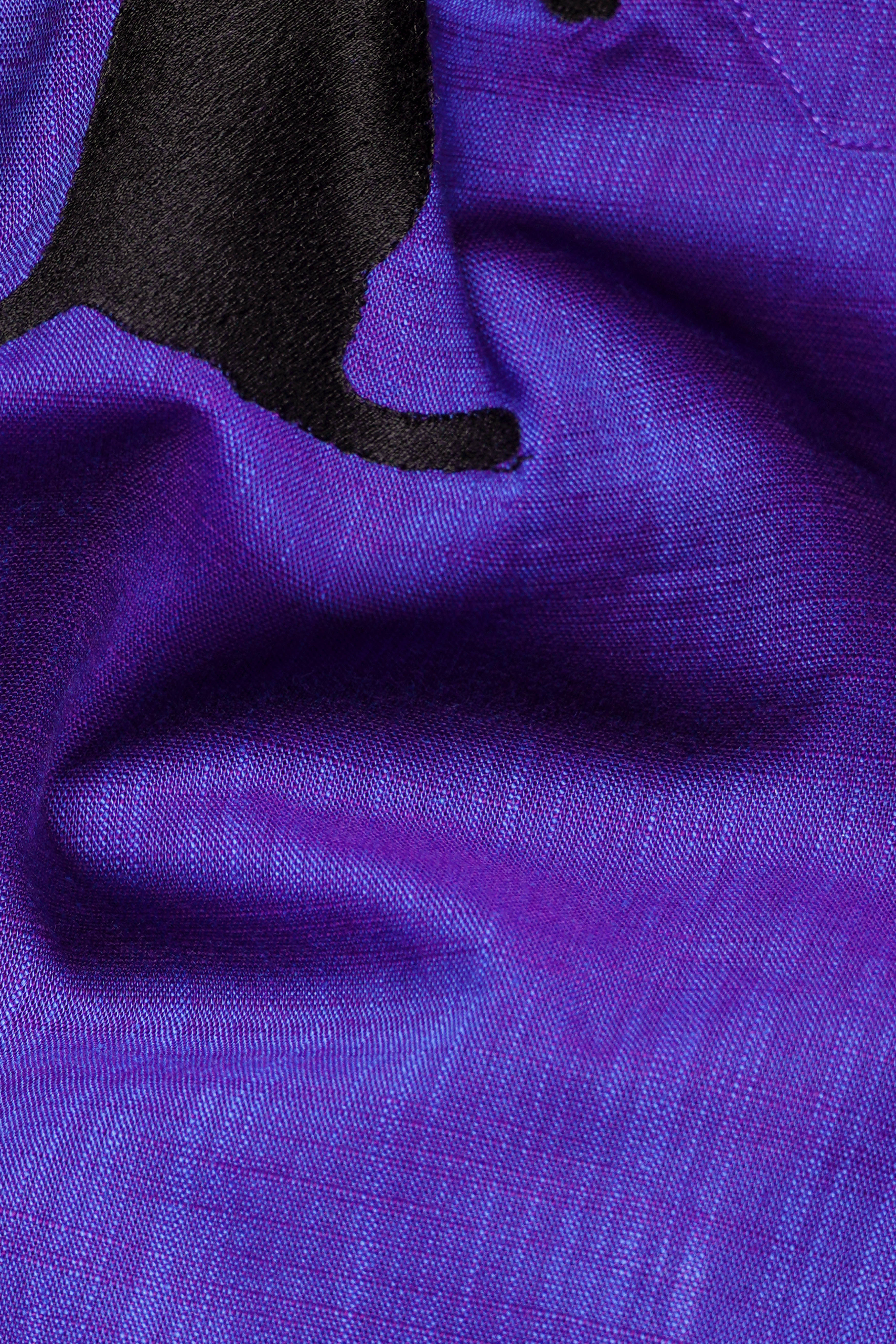 Iris Blue and Eminence Purple Cat and Mouse Hand Painted Luxurious Linen Designer Kurta Shirt 5687-KS-E212-38, 5687-KS-E212-H-38, 5687-KS-E212-39, 5687-KS-E212-H-39, 5687-KS-E212-40, 5687-KS-E212-H-40, 5687-KS-E212-42, 5687-KS-E212-H-42, 5687-KS-E212-44, 5687-KS-E212-H-44, 5687-KS-E212-46, 5687-KS-E212-H-46, 5687-KS-E212-48, 5687-KS-E212-H-48, 5687-KS-E212-50, 5687-KS-E212-H-50, 5687-KS-E212-52, 5687-KS-E212-H-52